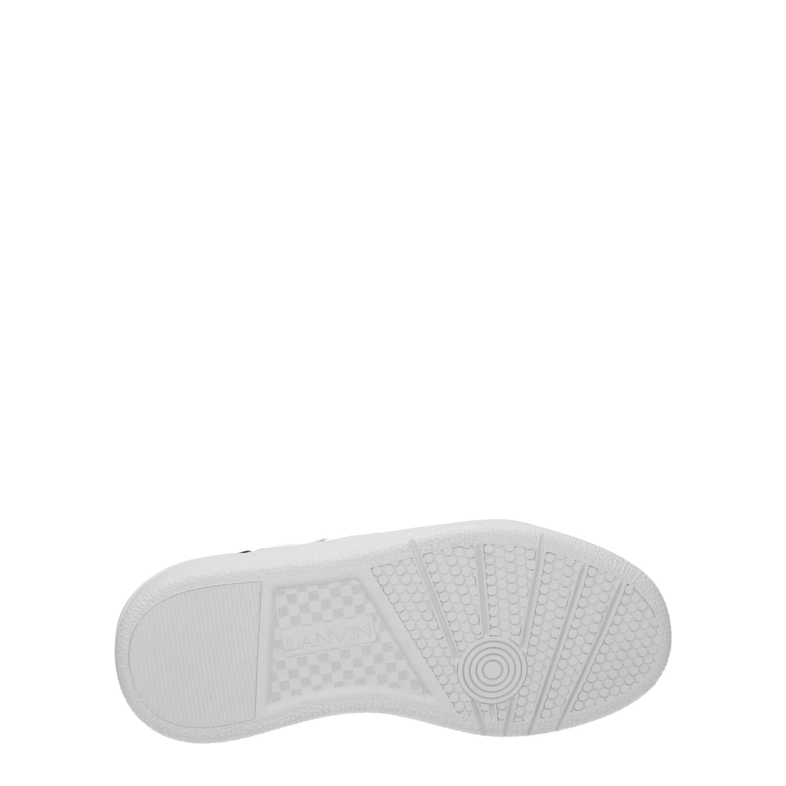 Lanvin White Fabric Low Tops
