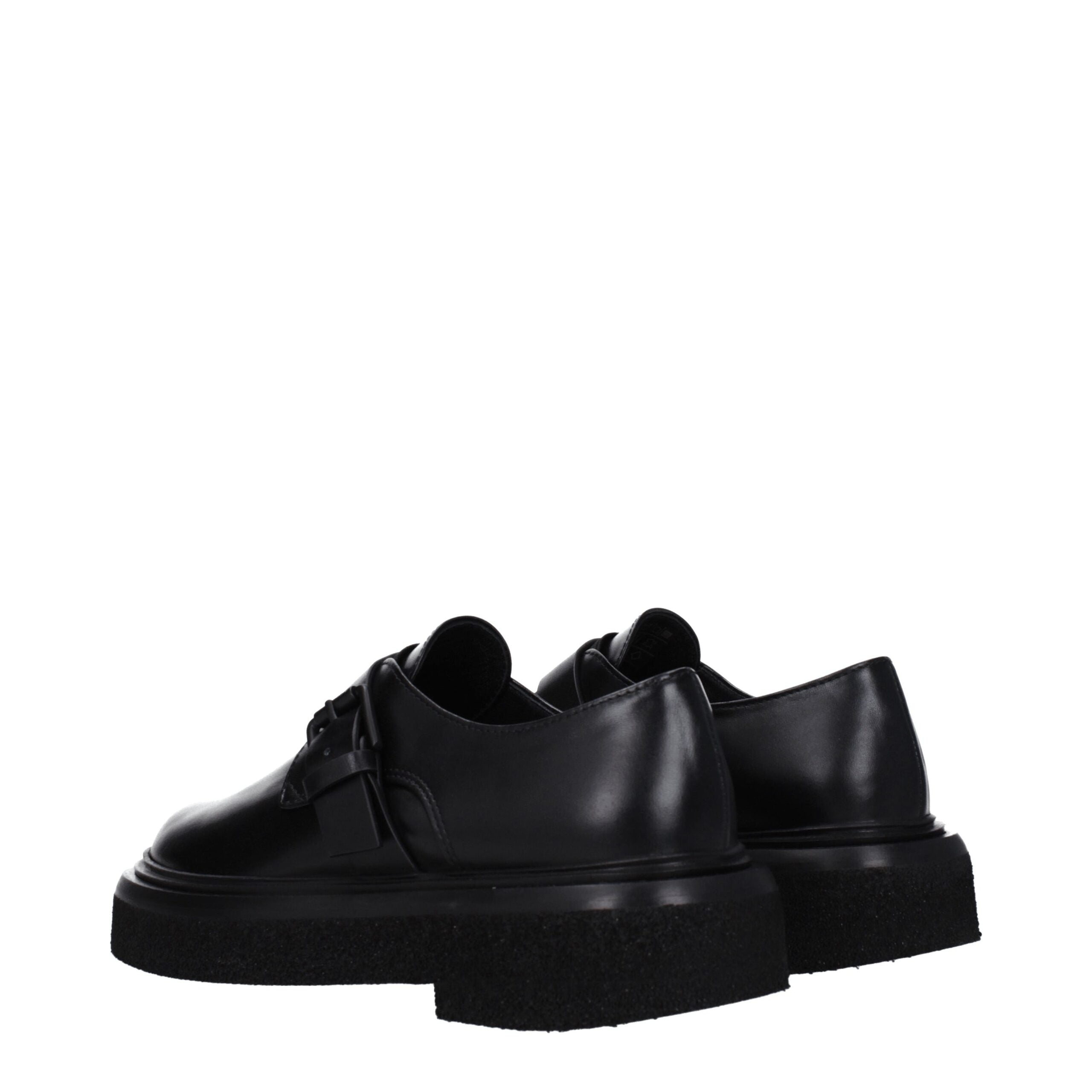 Max Mara Black Leather Oxfords And Derbies