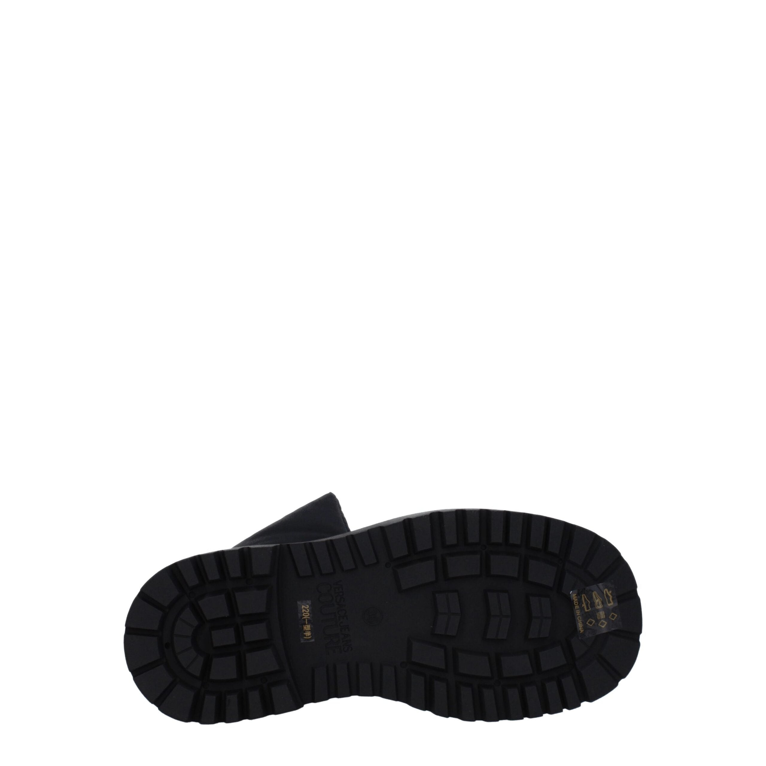 Versace Jeans Black Polyethylene Ankle Boots