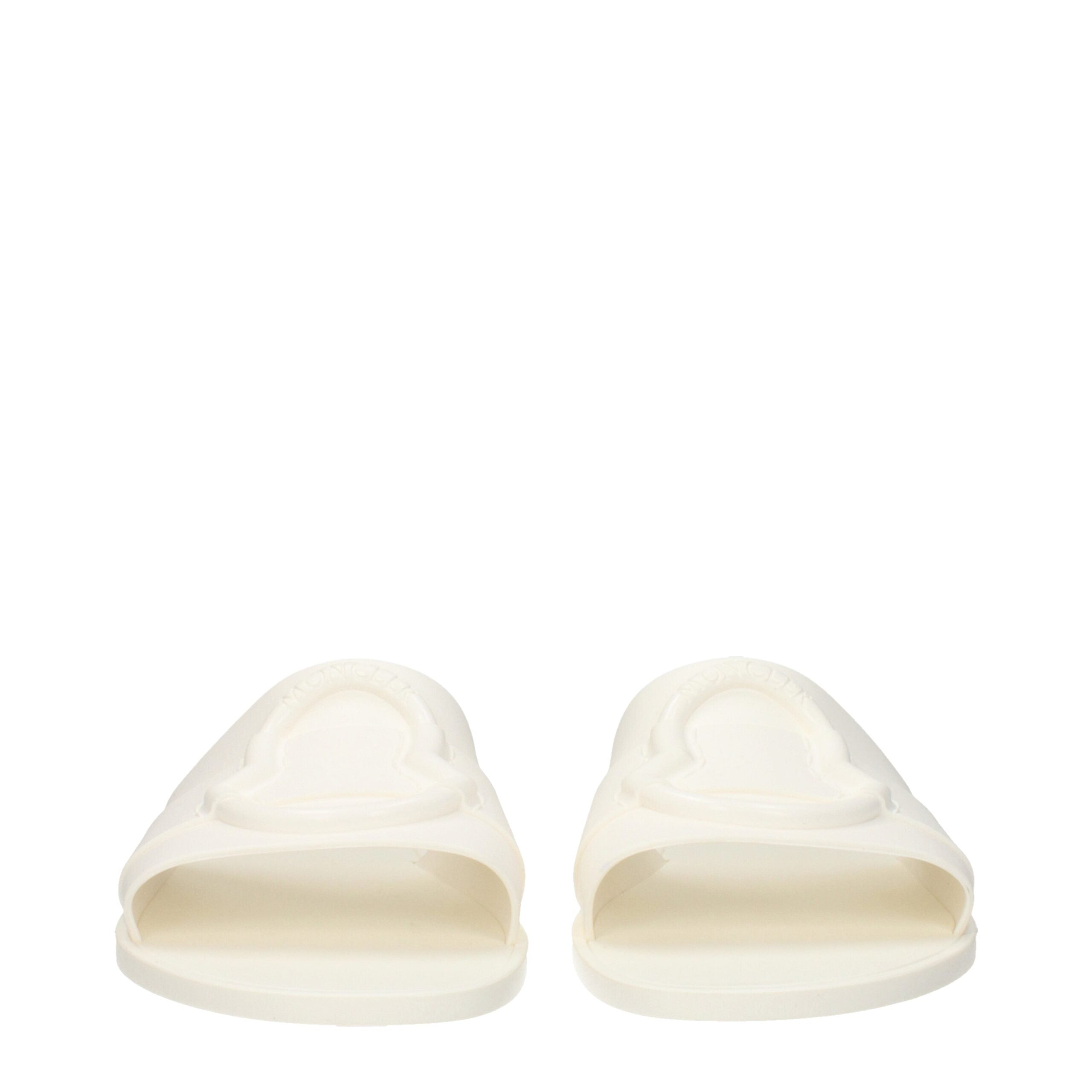Moncler White Cotton Slippers