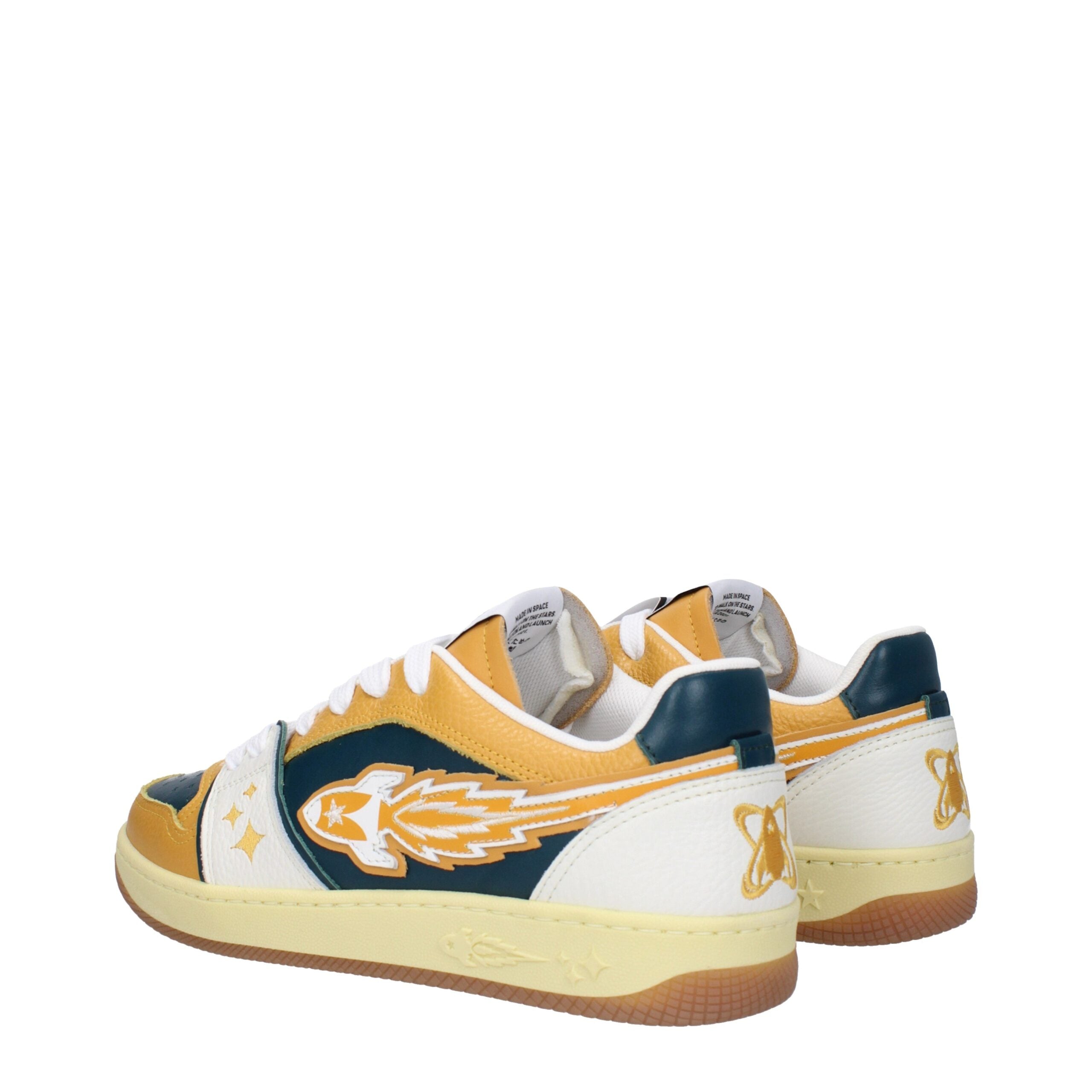 Enterprise Japan Green Leather Low Top Sneakers