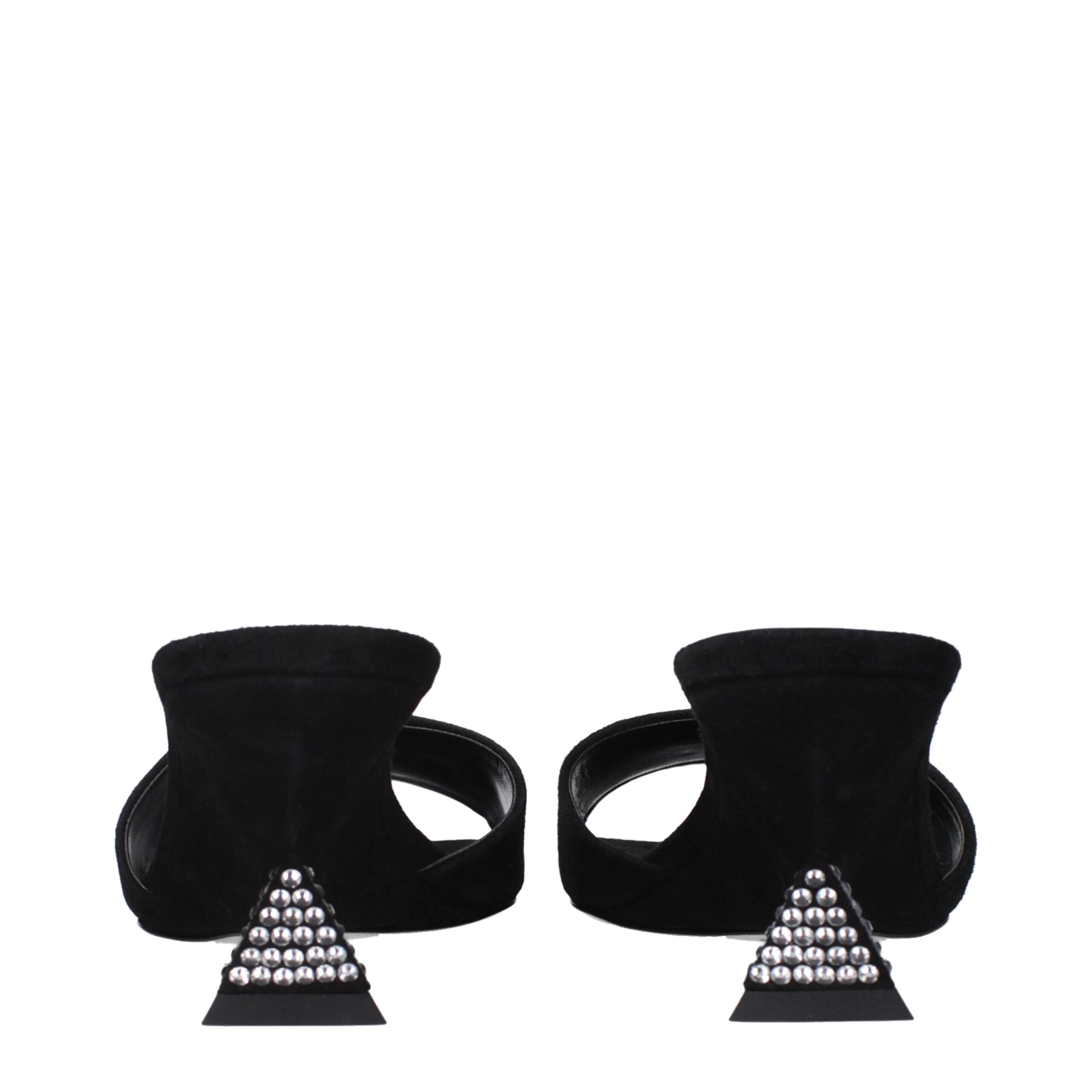 The Attico Black Leather Platforms