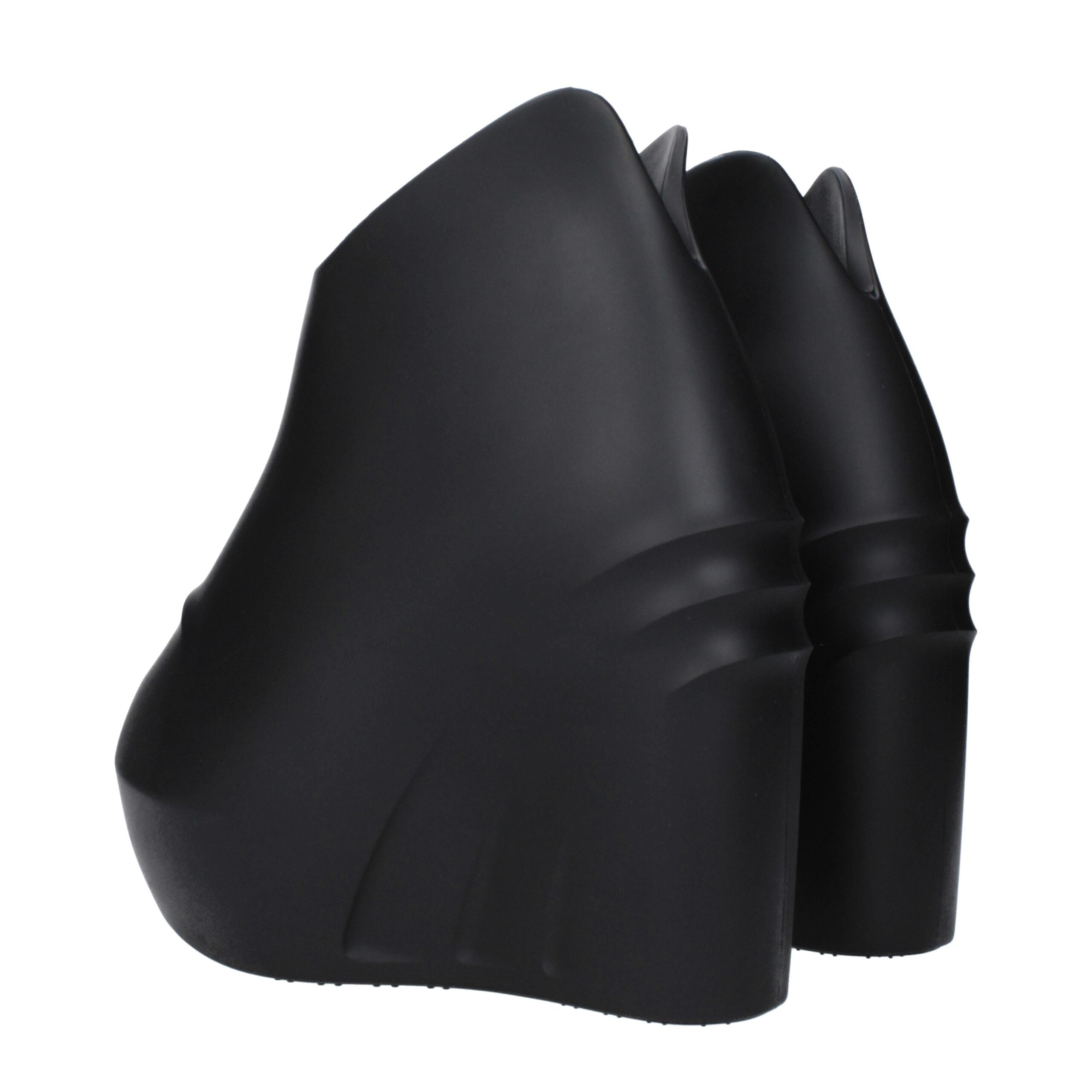 Givenchy Black Cotton Wedge Sandals