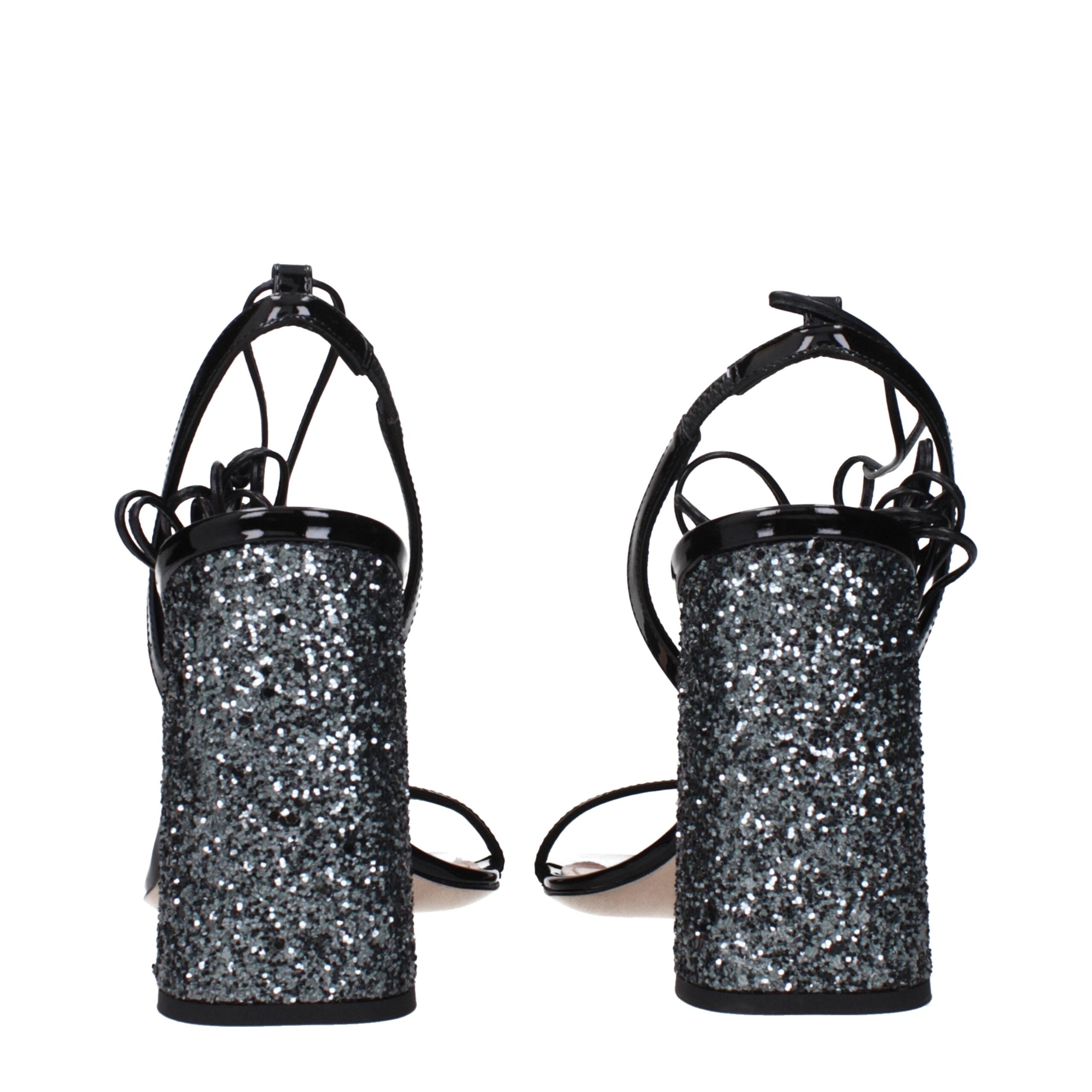 Miu Miu Black Leather Platforms