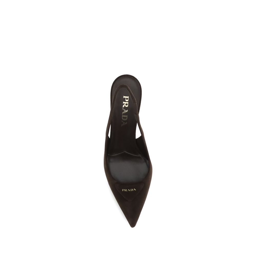 Prada Suede Slingback Pumps