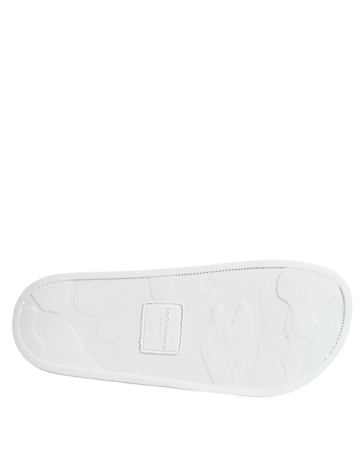 Dolce & Gabbana White Black Leather Sandals Beachwear Shoes