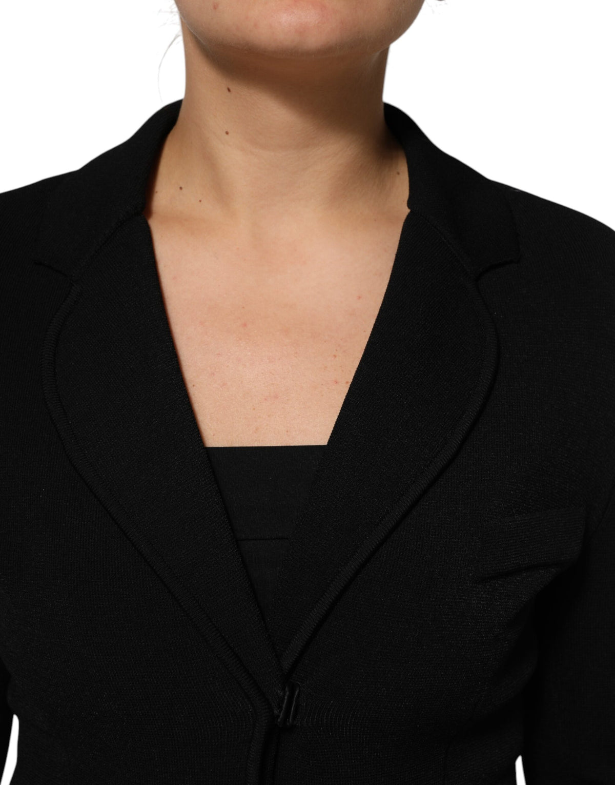 Dolce & Gabbana Black Viscose Single Breasted Blazer Jacket