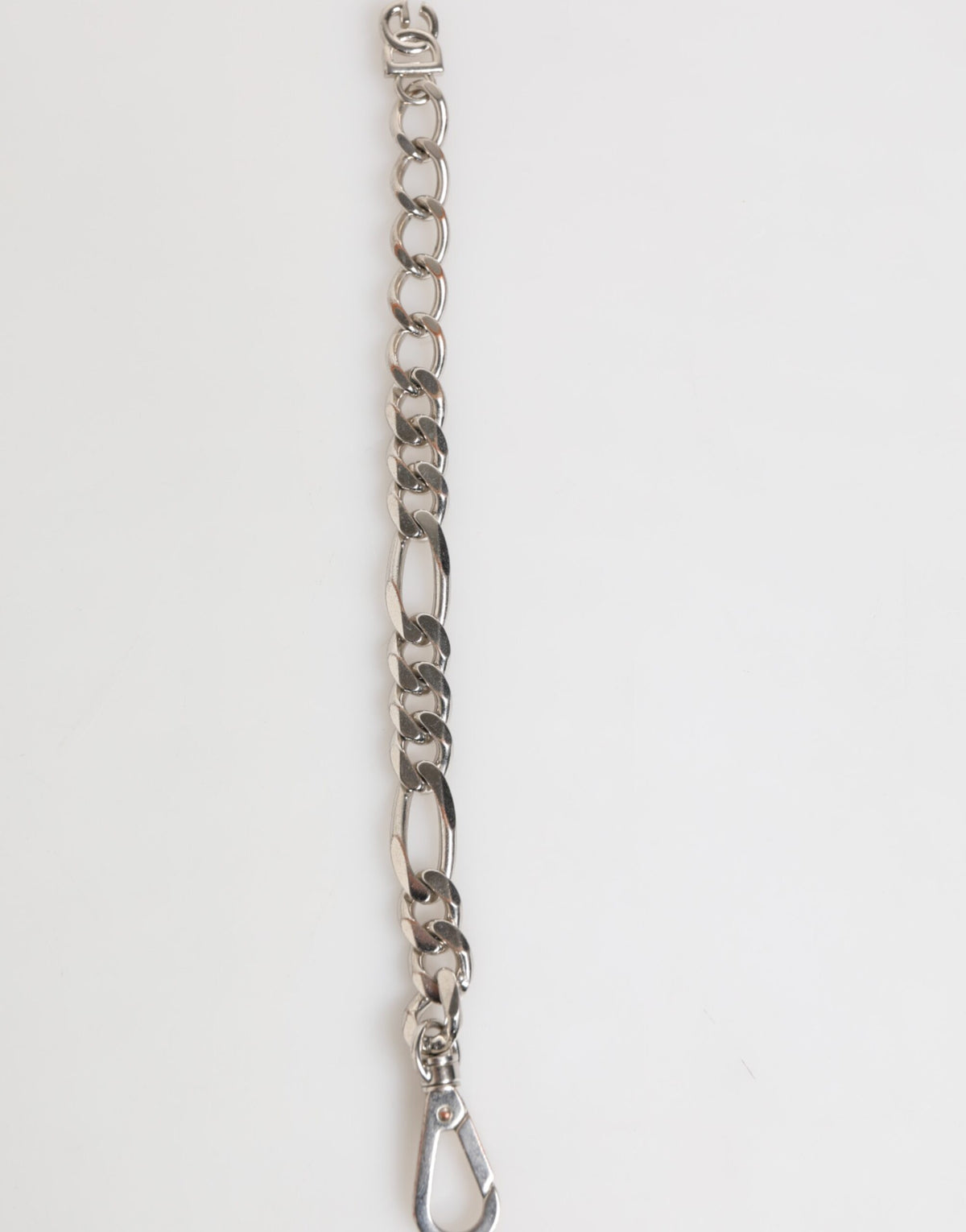 Dolce & Gabbana Silver Tone Brass Chain Lobster Clasp DG Logo Bracelet