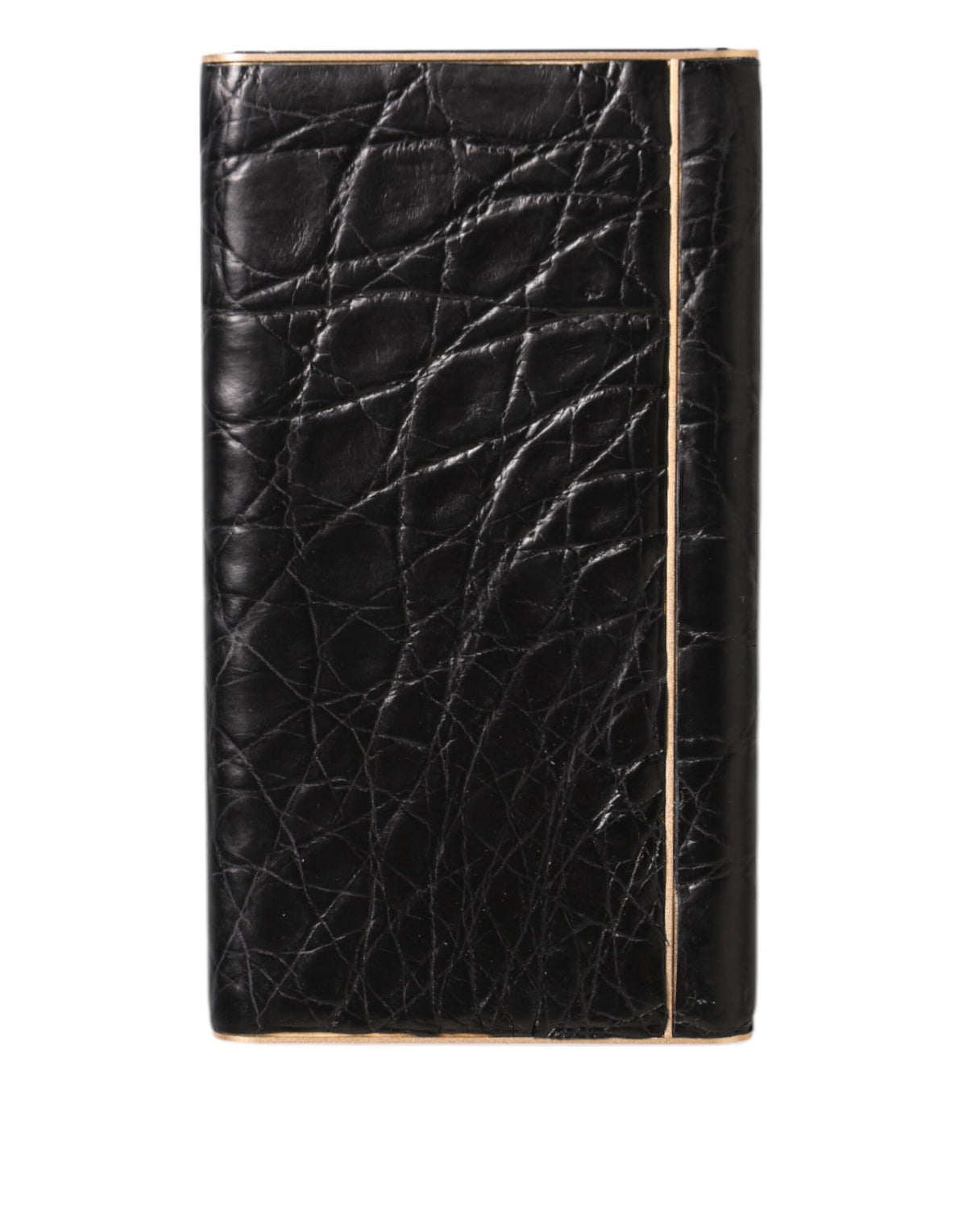 Dolce & Gabbana Black Leather Embossed Exotic 3000mAh Power Bank Charger USB