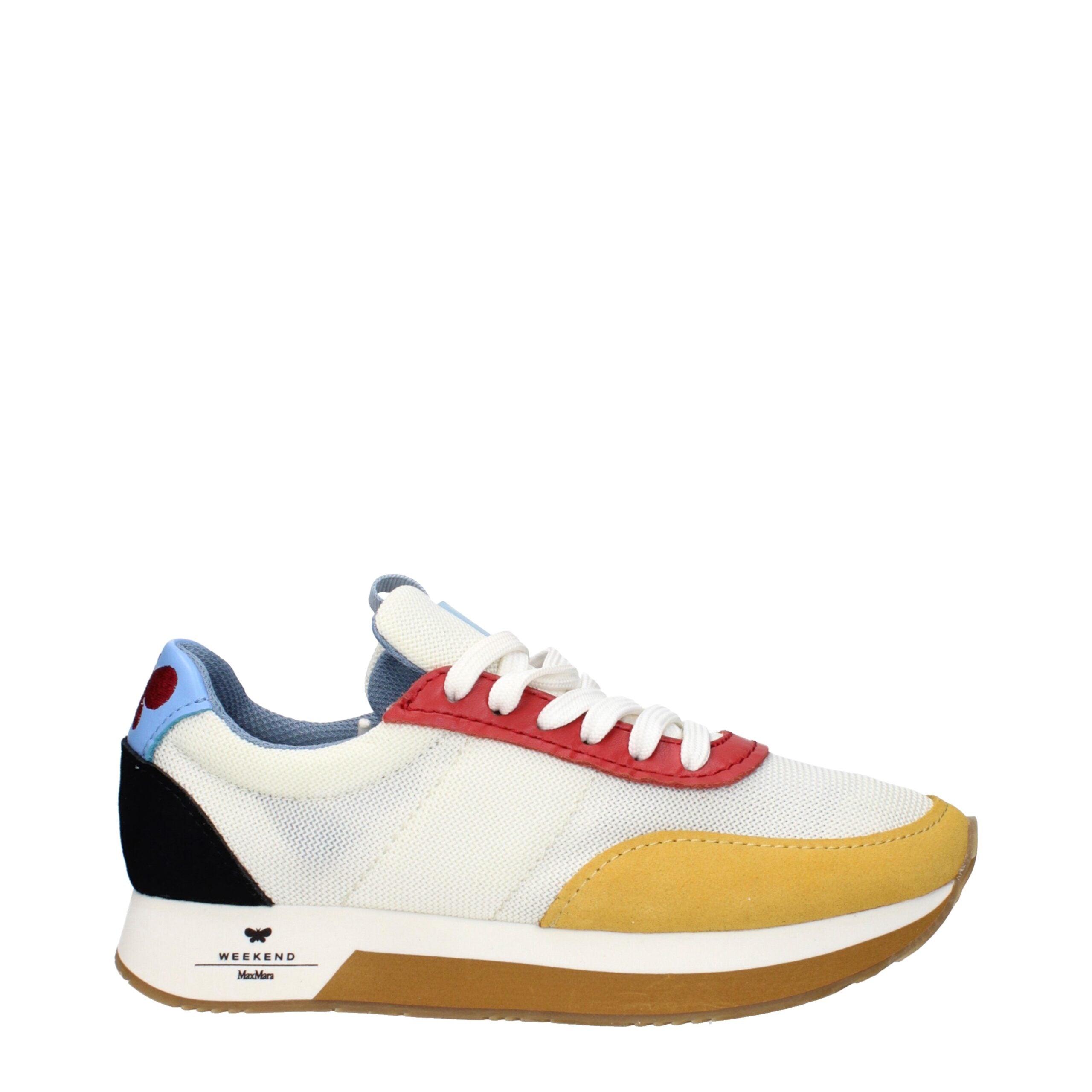 Max Mara White Fabric Low Top Sneakers