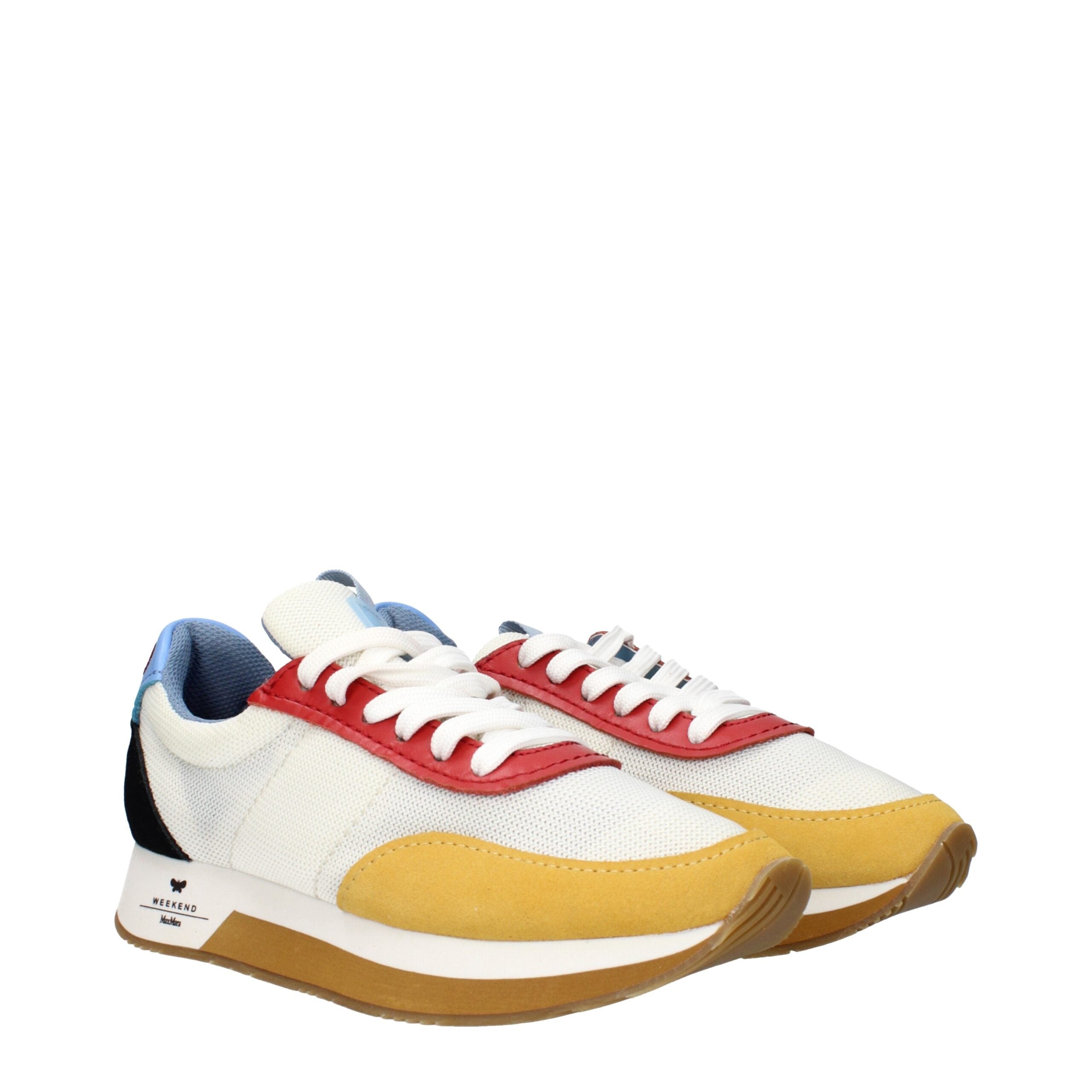 Max Mara White Fabric Low Top Sneakers