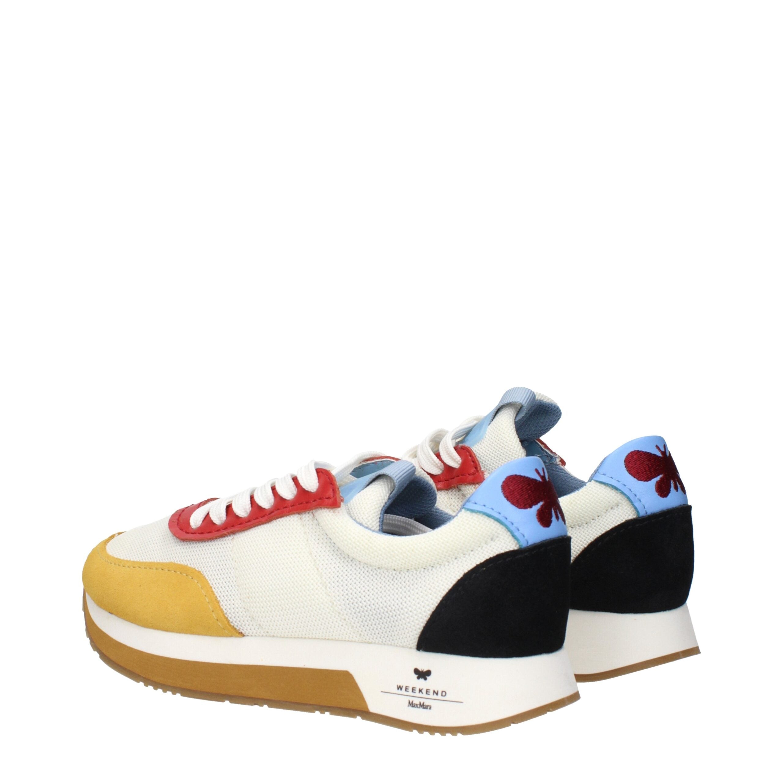 Max Mara White Fabric Low Top Sneakers
