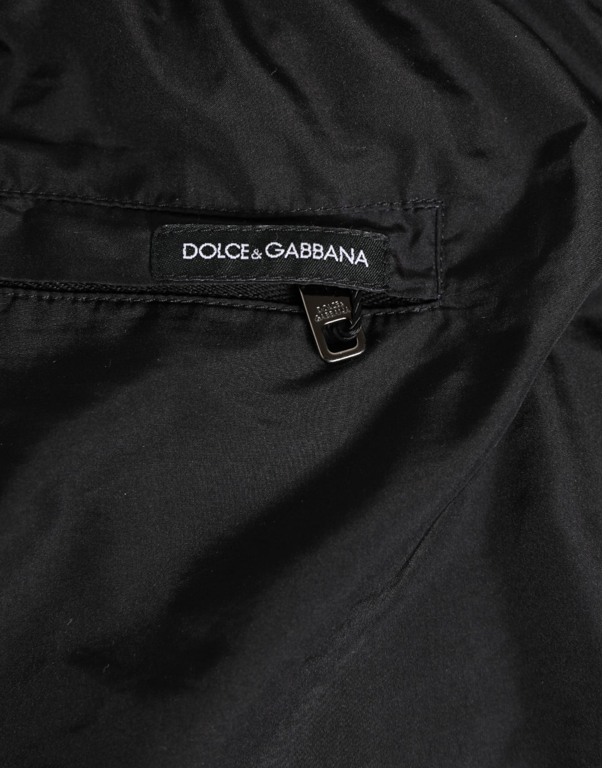 Dolce & Gabbana Black White Striped DG Logo Men Short Swimwear