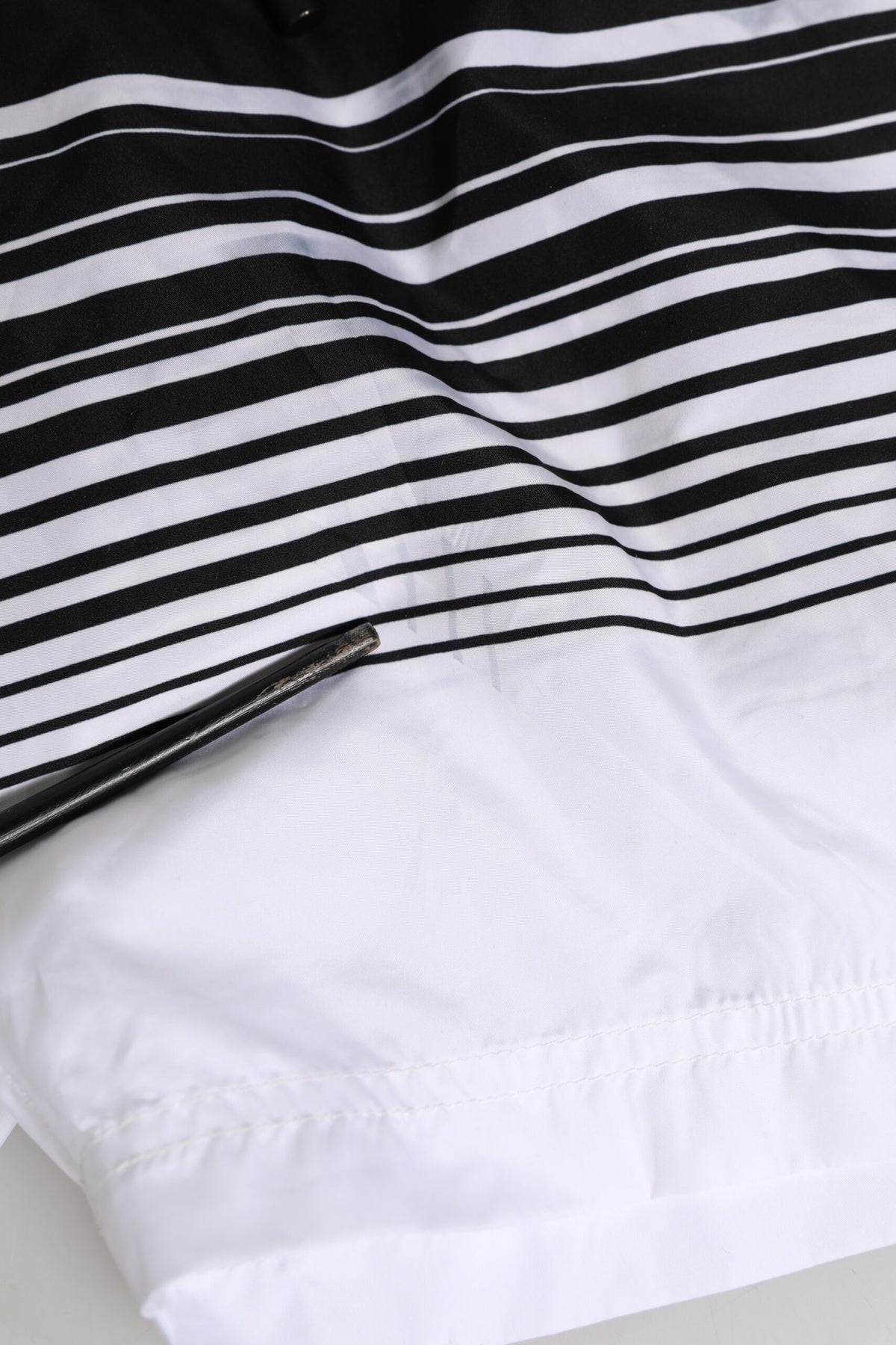Dolce & Gabbana Black White Striped DG Logo Men Short Swimwear