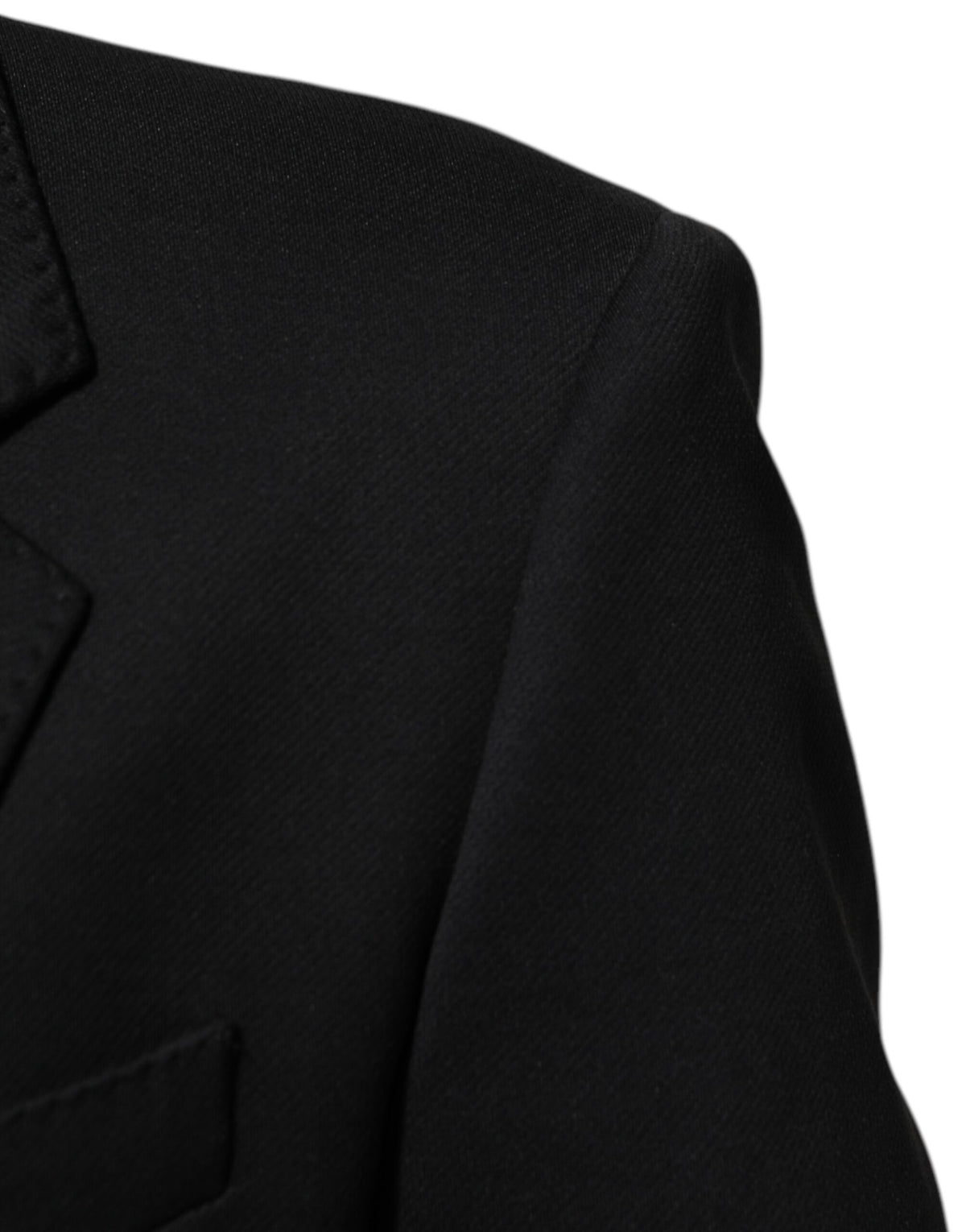 Dolce & Gabbana Dark Blue Cotton Men Jacket Coat Blazer Suit
