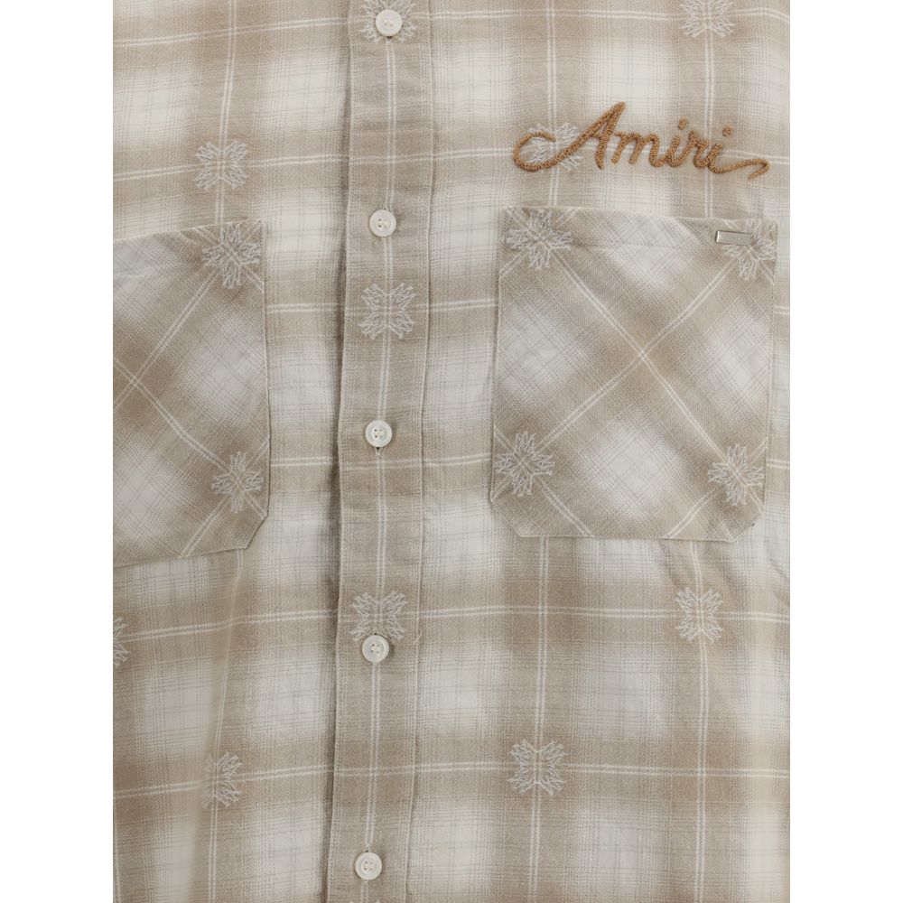 Amiri Beige Cotton Pattern Shirt