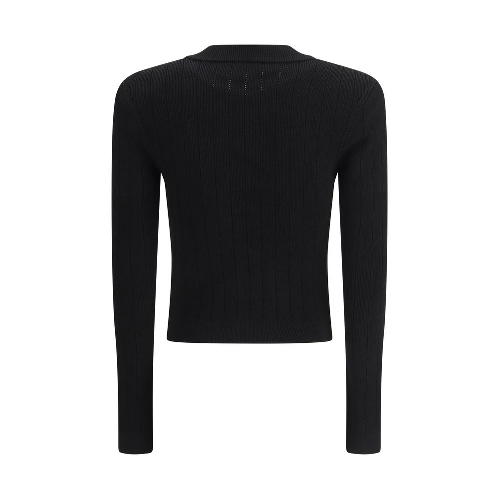 Balmain Black Viscose Cardigan