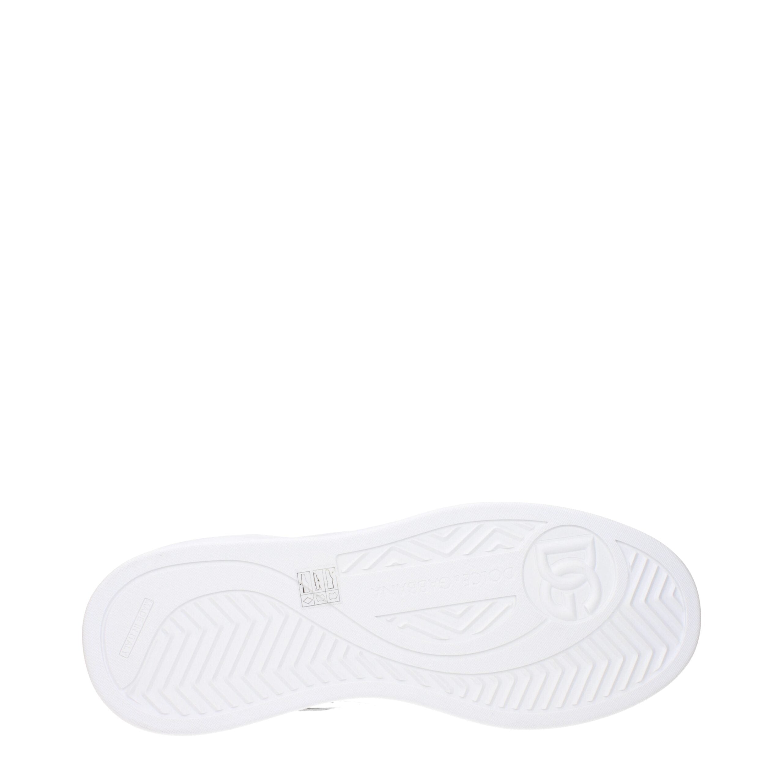 Dolce & Gabbana White Leather Low Top Sneakers