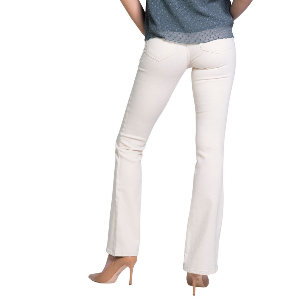 Only Cream Cotton Bootcut Jeans