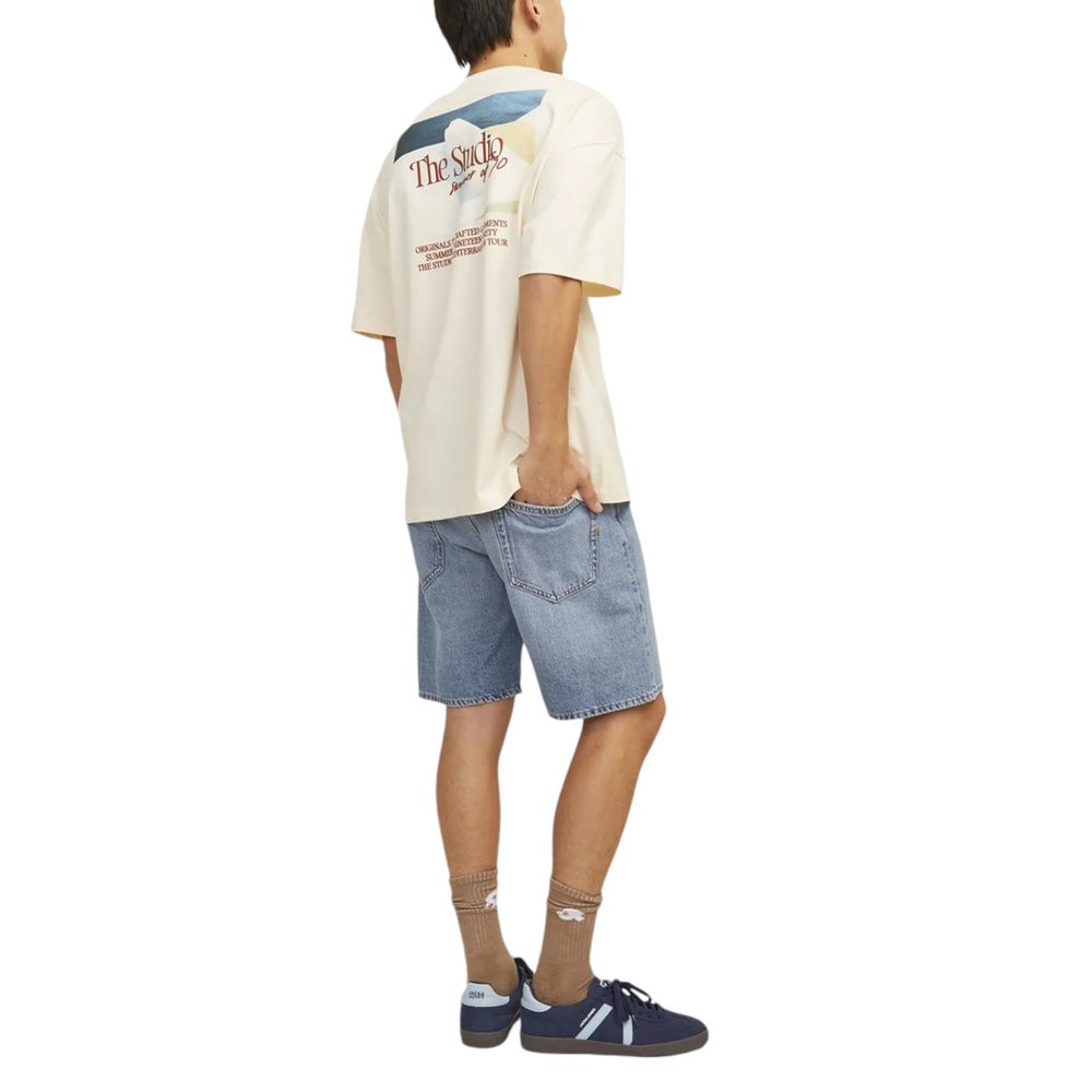 Jack Jones Blue Cotton Bermuda Shorts