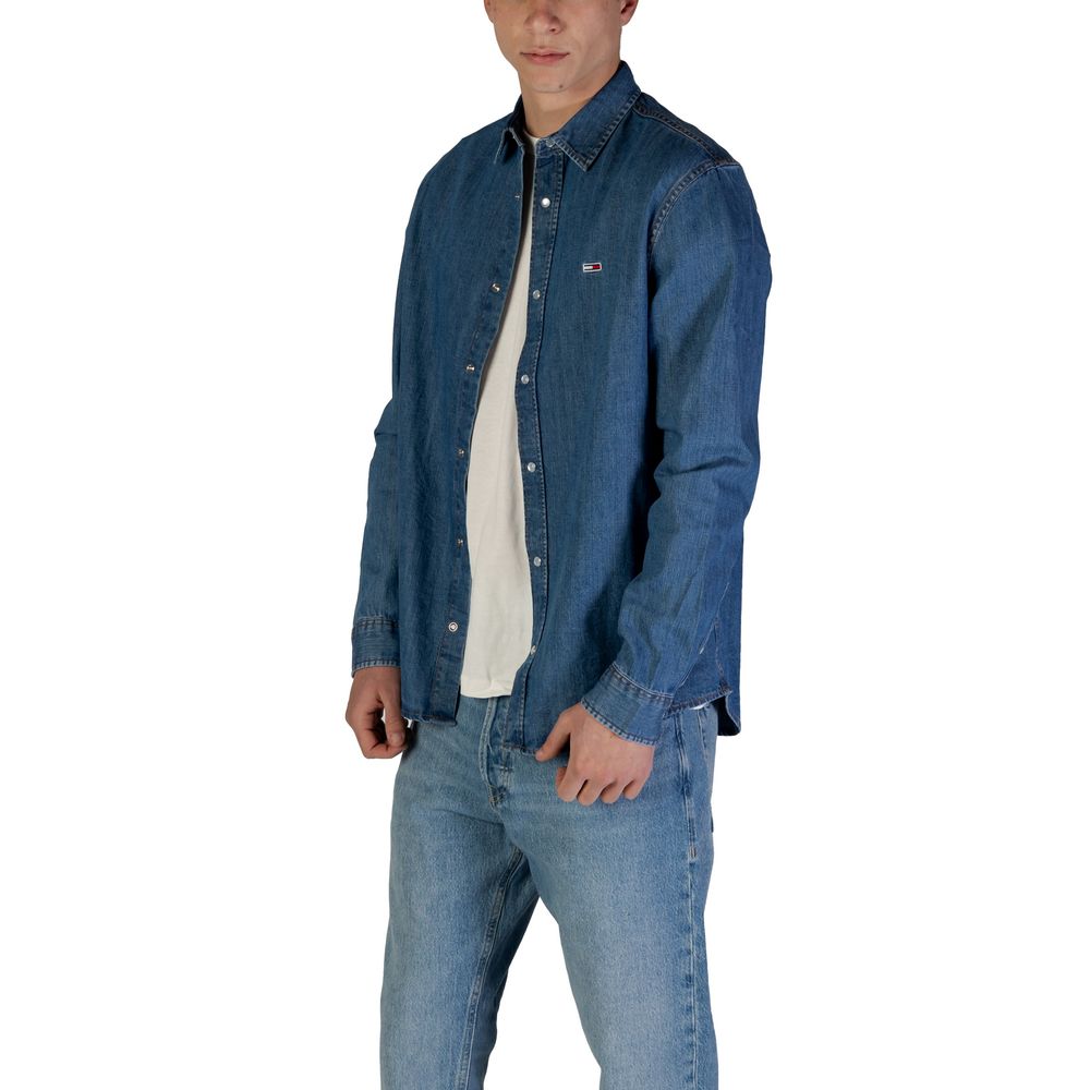 Tommy Hilfiger Jeans Blue Recycled Cotton Shirt
