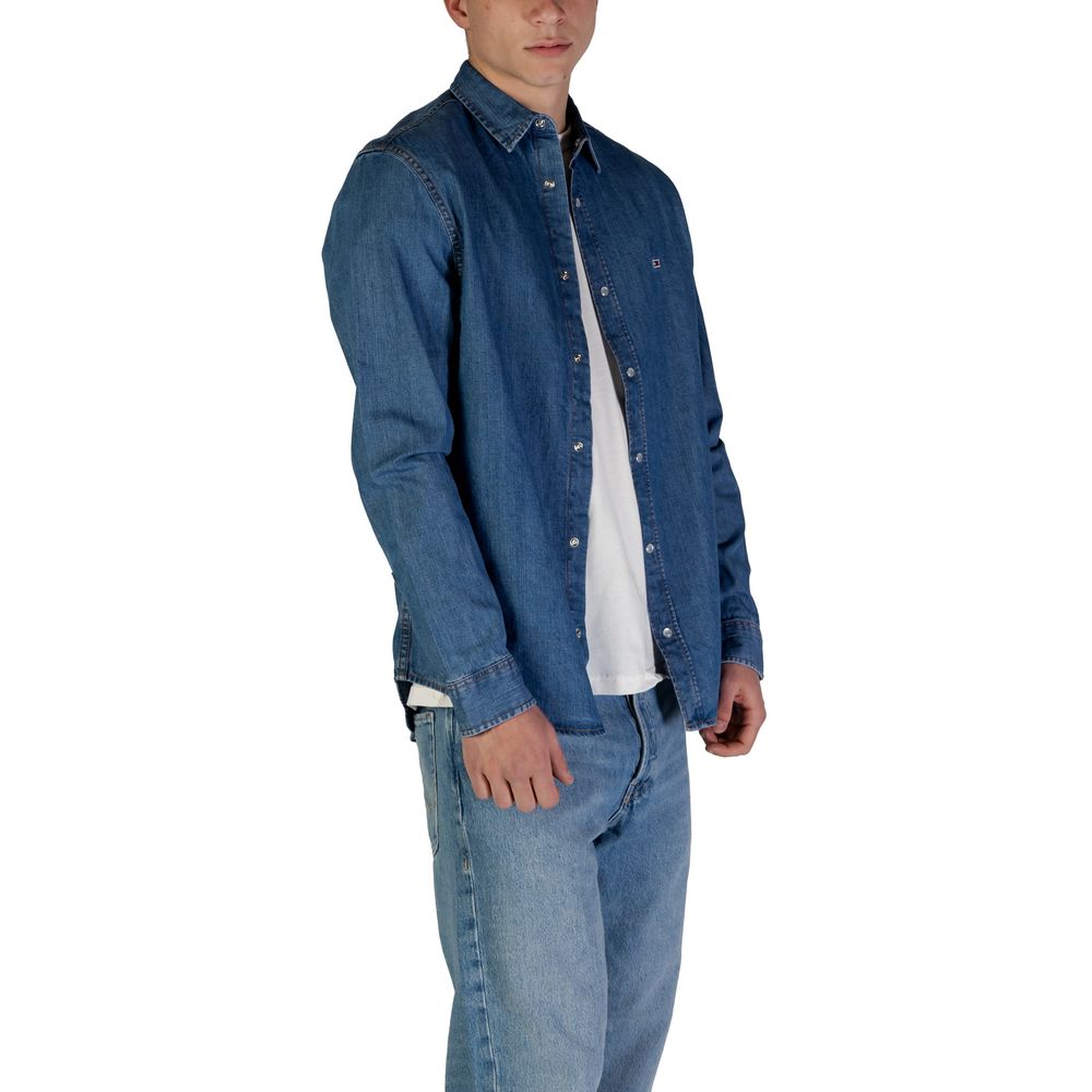 Tommy Hilfiger Jeans Blue Recycled Cotton Shirt