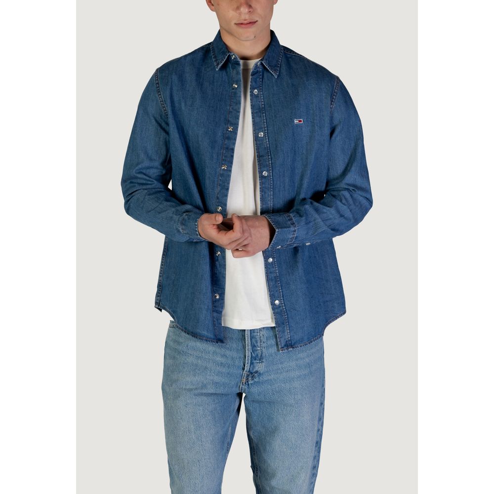 Tommy Hilfiger Jeans Blue Recycled Cotton Shirt
