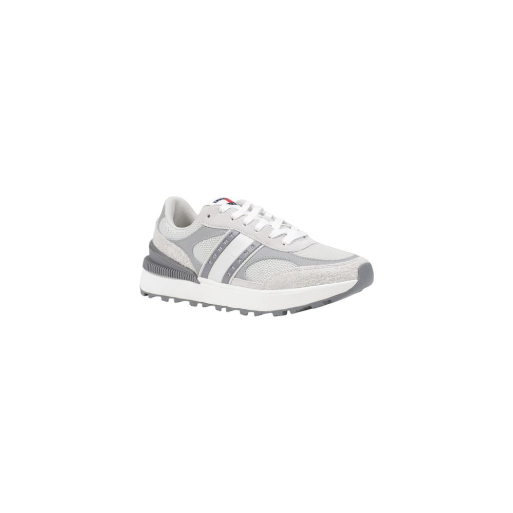 Tommy Hilfiger Jeans Gray Suede Leather Athletic Sneakers