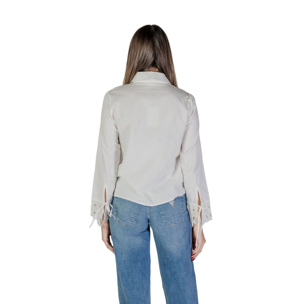 Jacqueline De Yong White Cotton Blouse