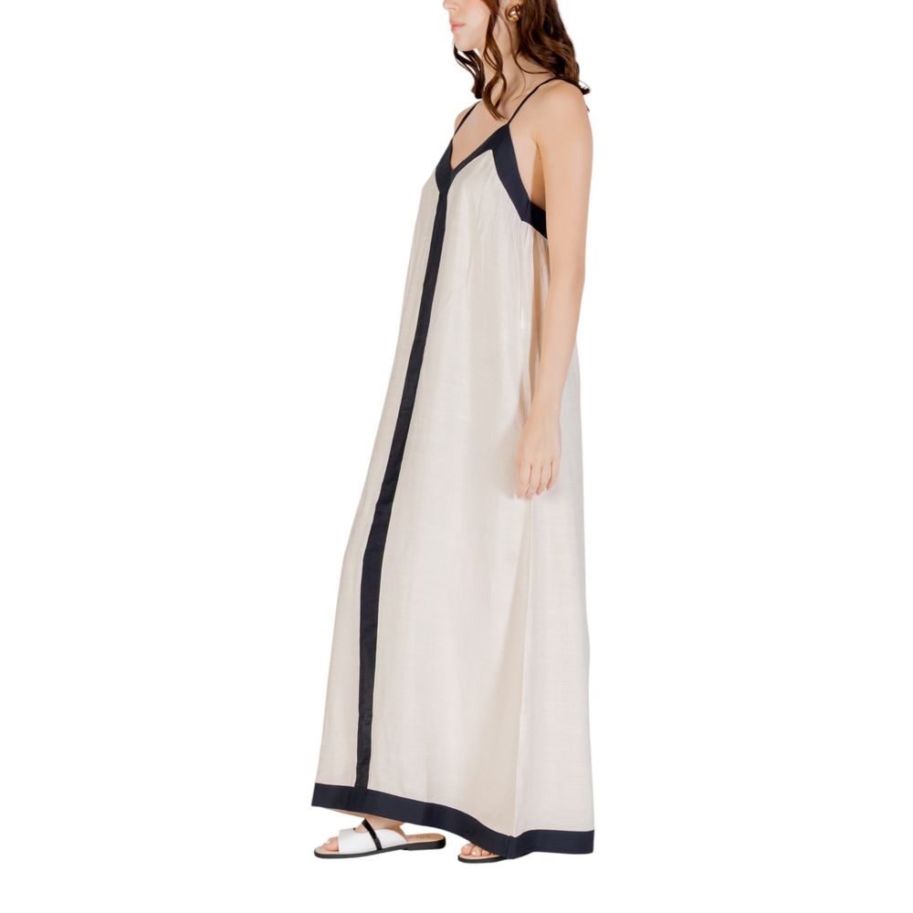 Vero Moda Beige Nylon Long Dress