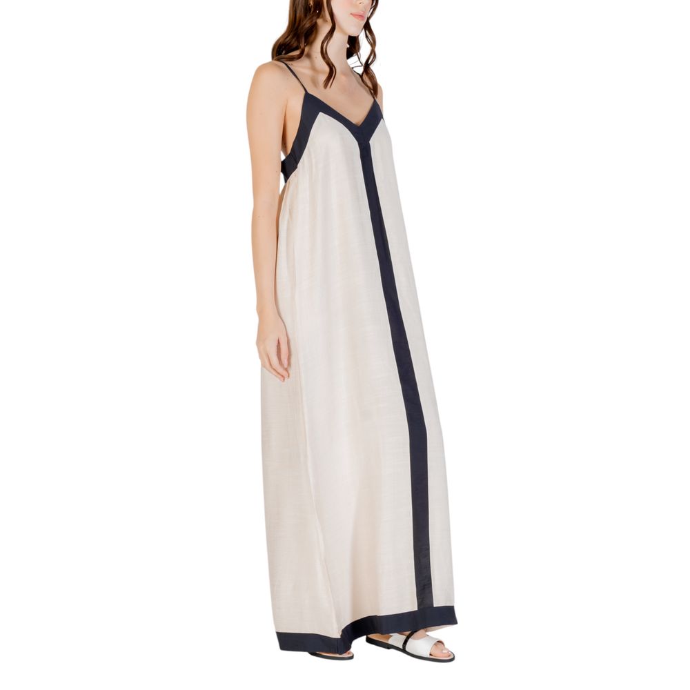 Vero Moda Beige Nylon Long Dress