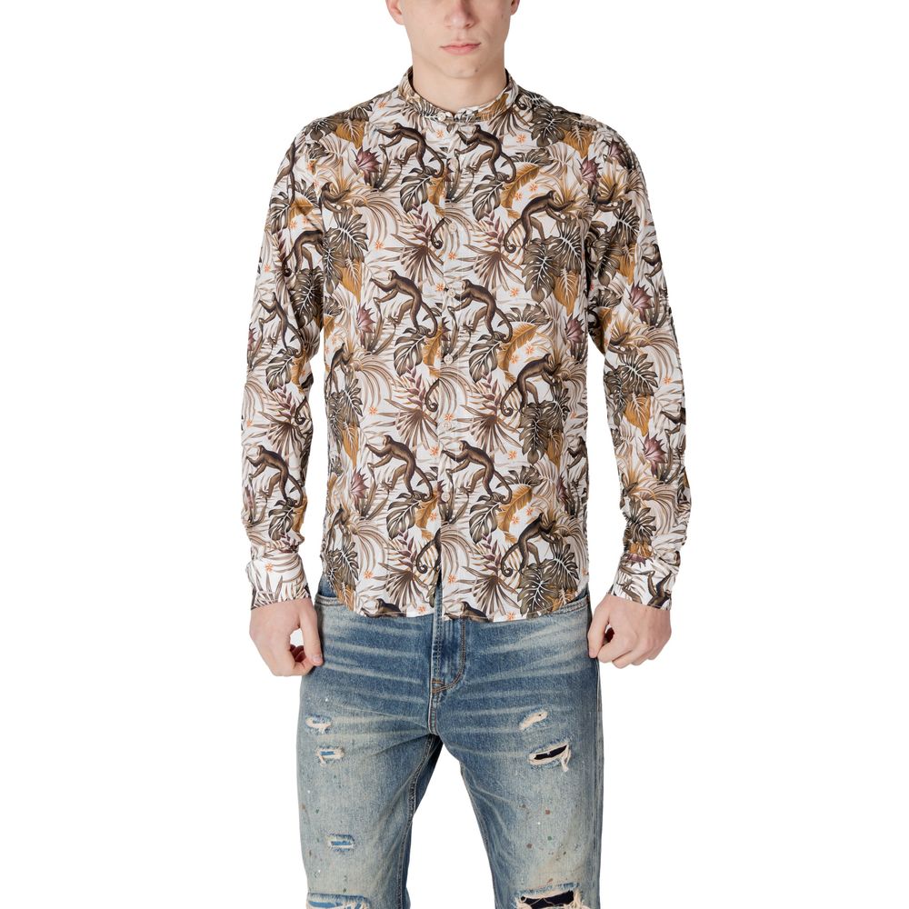 Gianni Lupo White Cotton Pattern Shirt