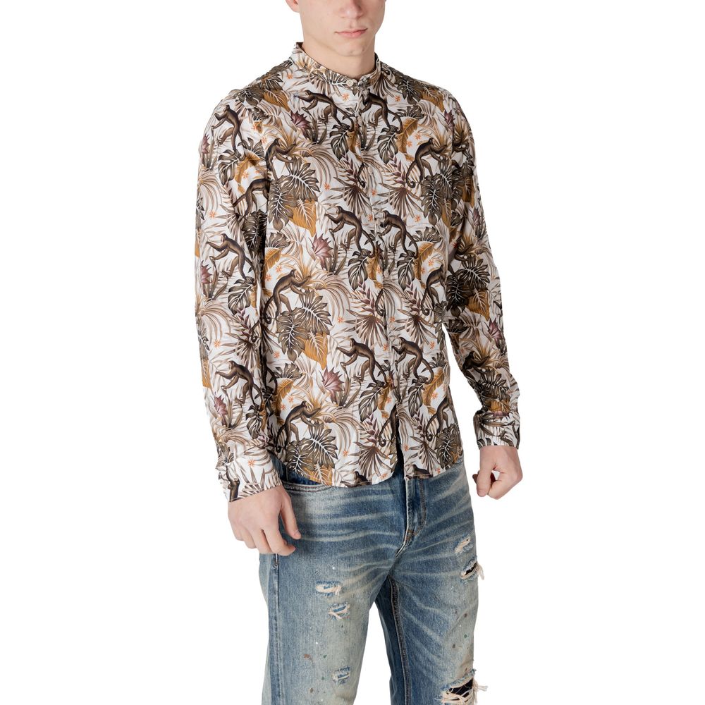 Gianni Lupo White Cotton Pattern Shirt