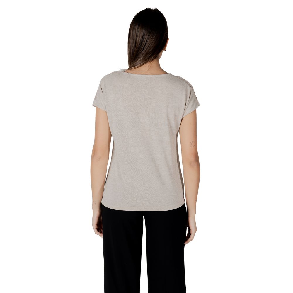 Street One Beige Polyester T-Shirt