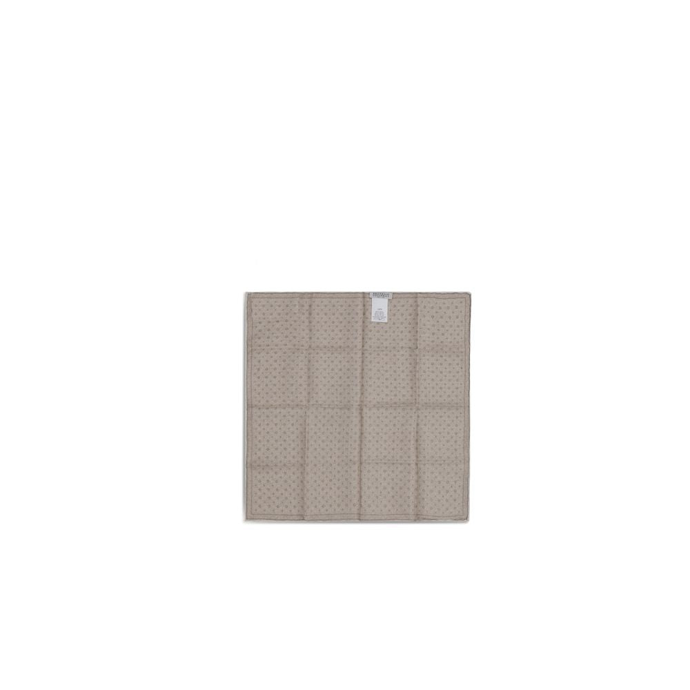 Brunello Cucinelli Gray Silk Pocket Square