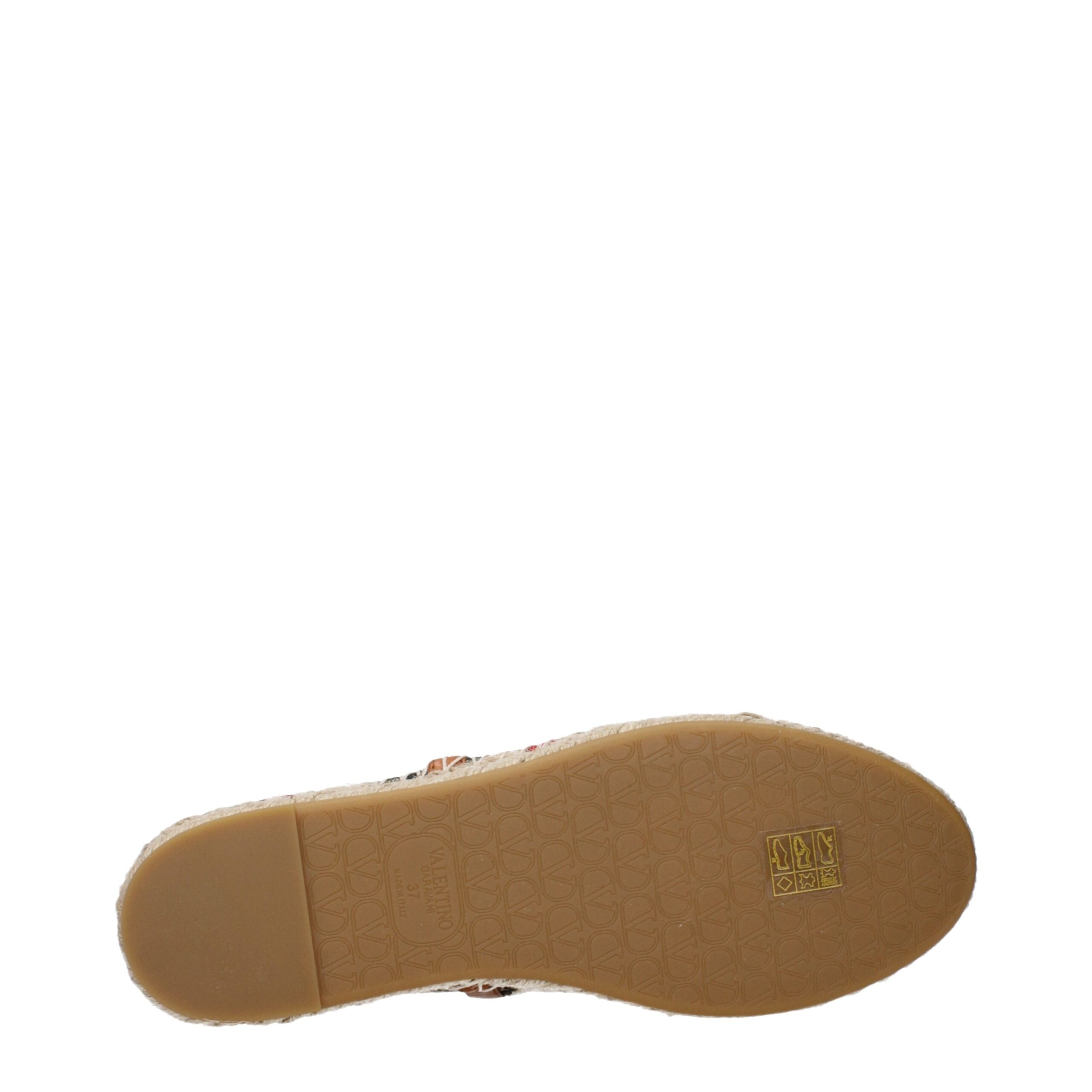 Valentino Garavani Beige Raffia Slippers
