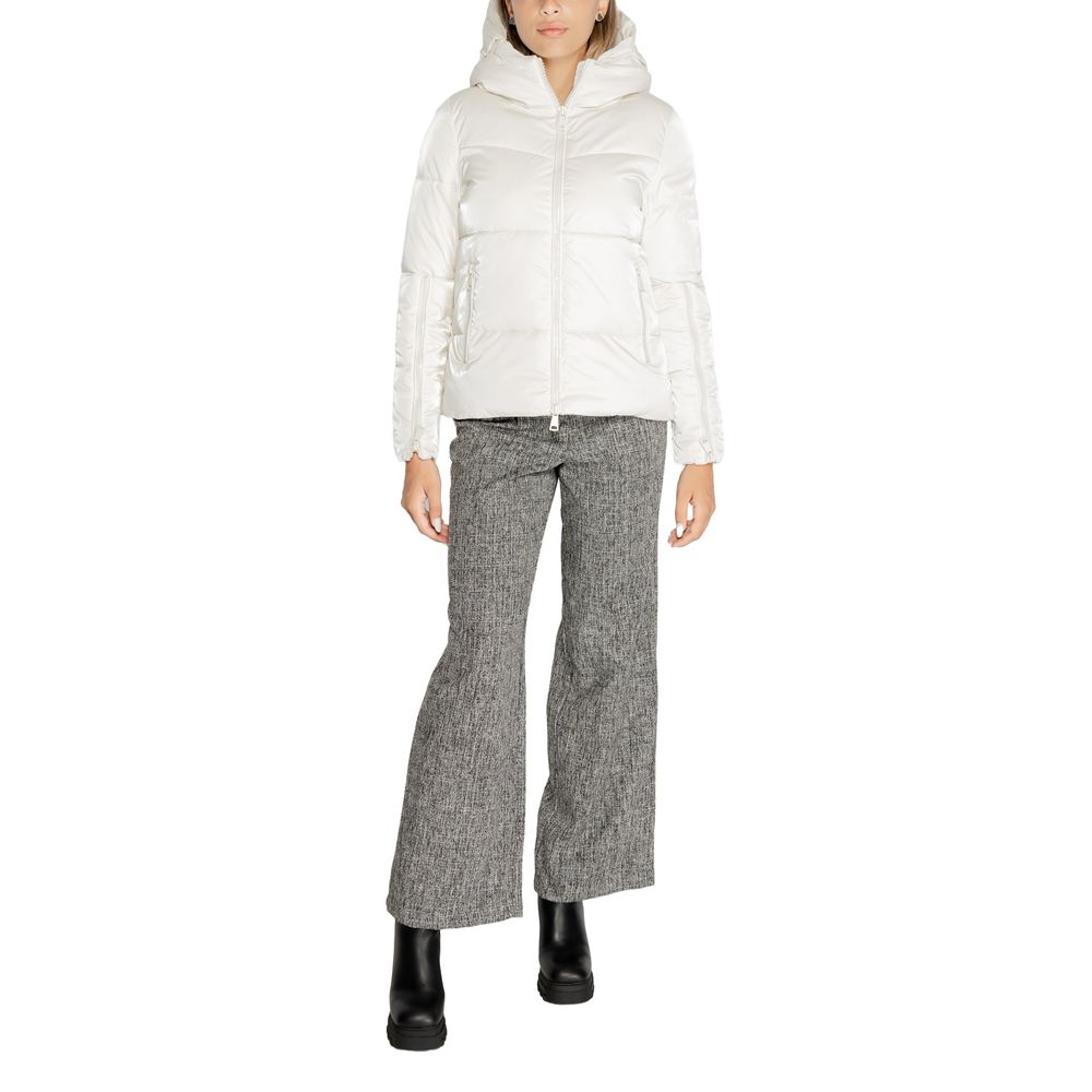 Cleré Cream Polyester Jackets & Coat