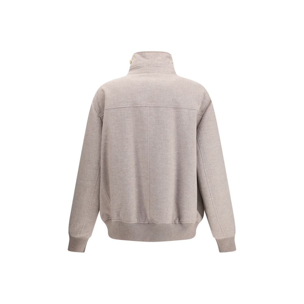Brunello Cucinelli Beige Cashmere Bomber