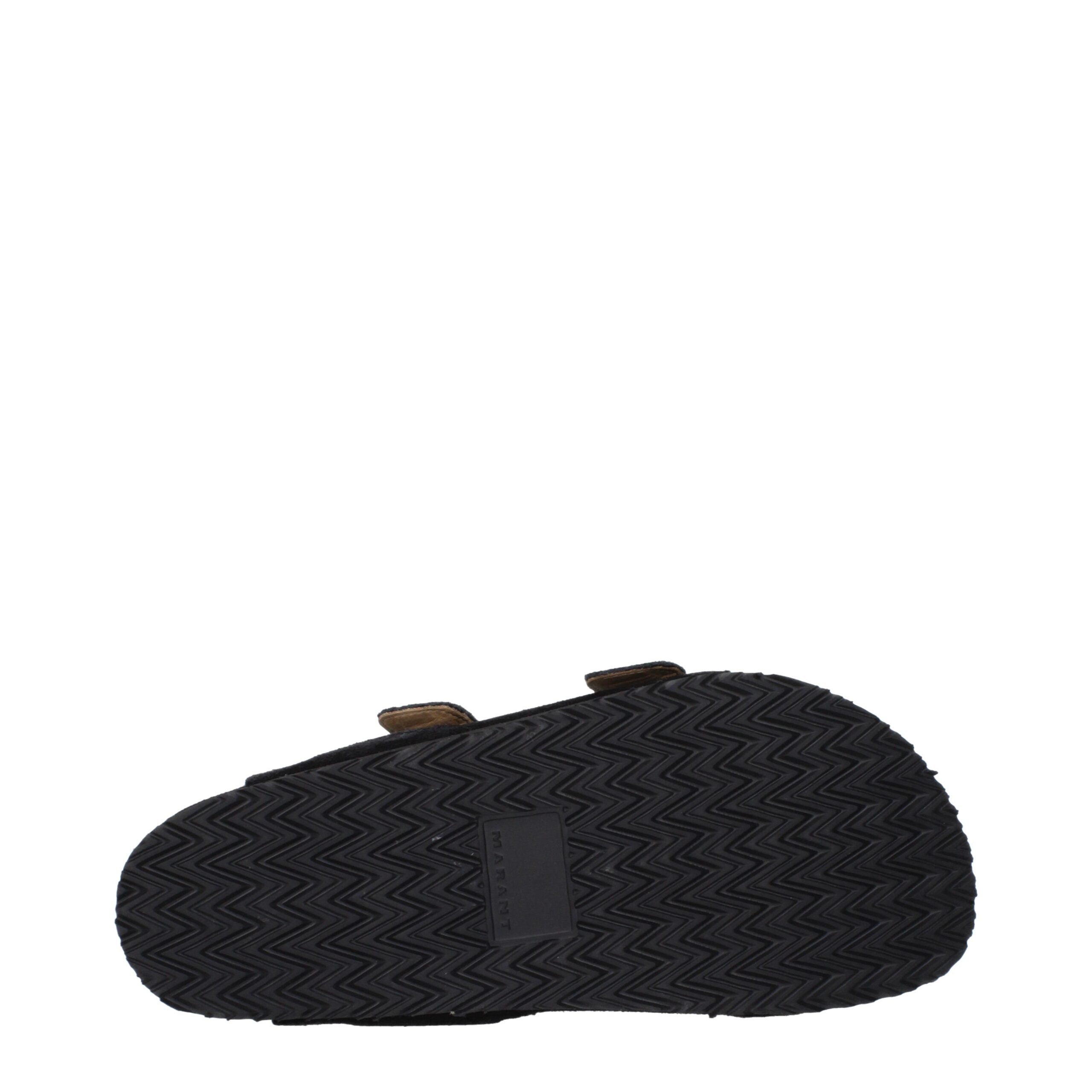 Isabel Marant Black Leather Slippers