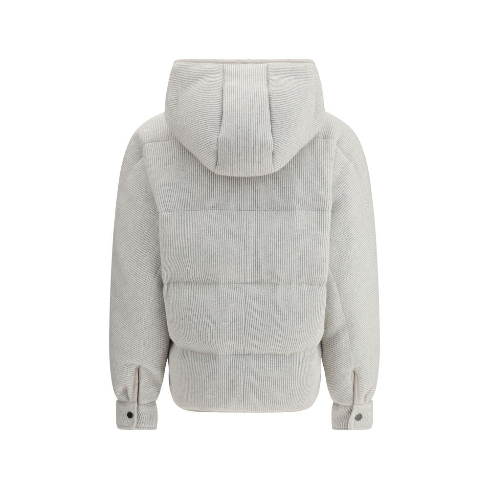 Brunello Cucinelli Gray Cashmere Full-Length Jacket