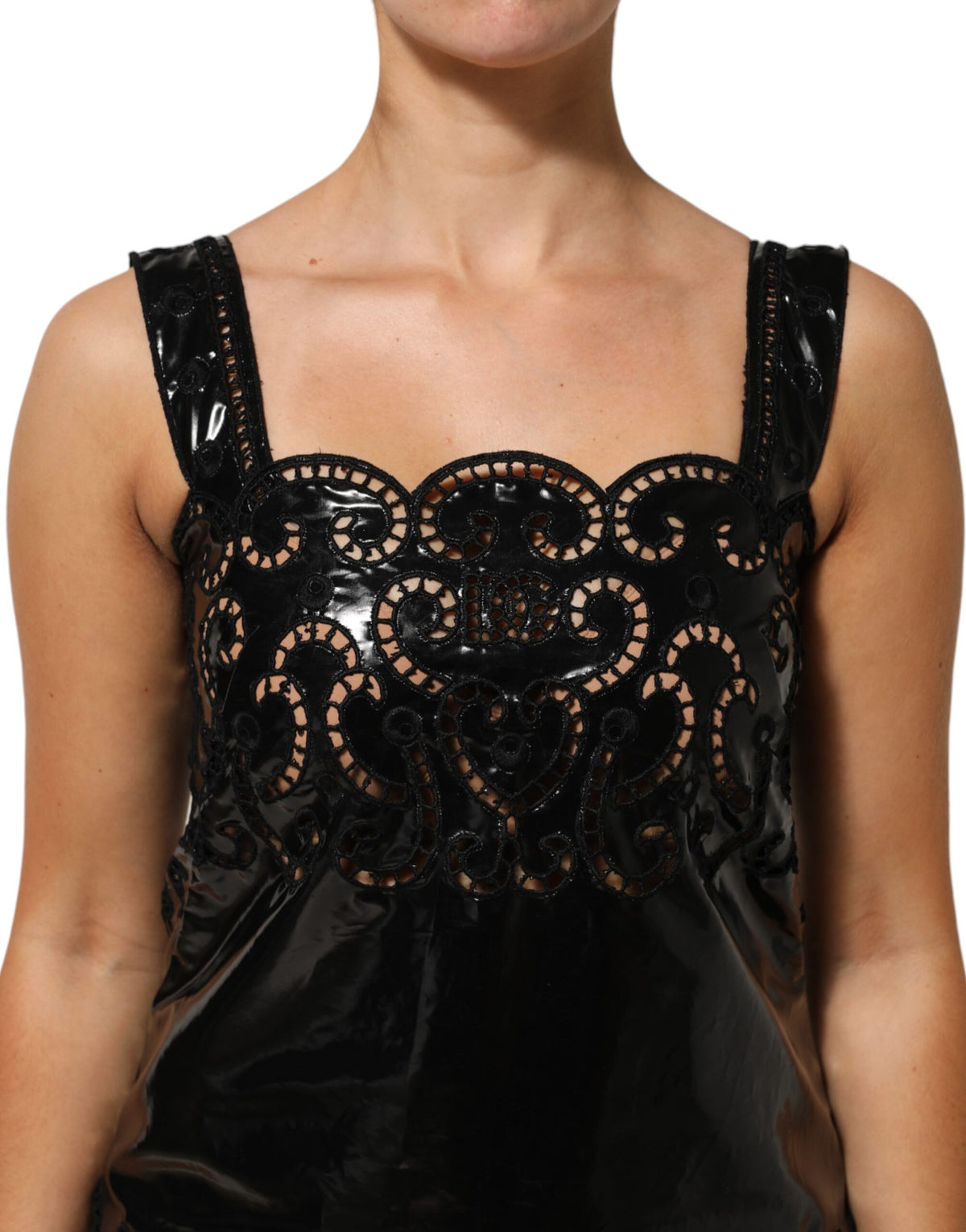 Dolce & Gabbana Black Cut Out A-line Sheath Mini Dress