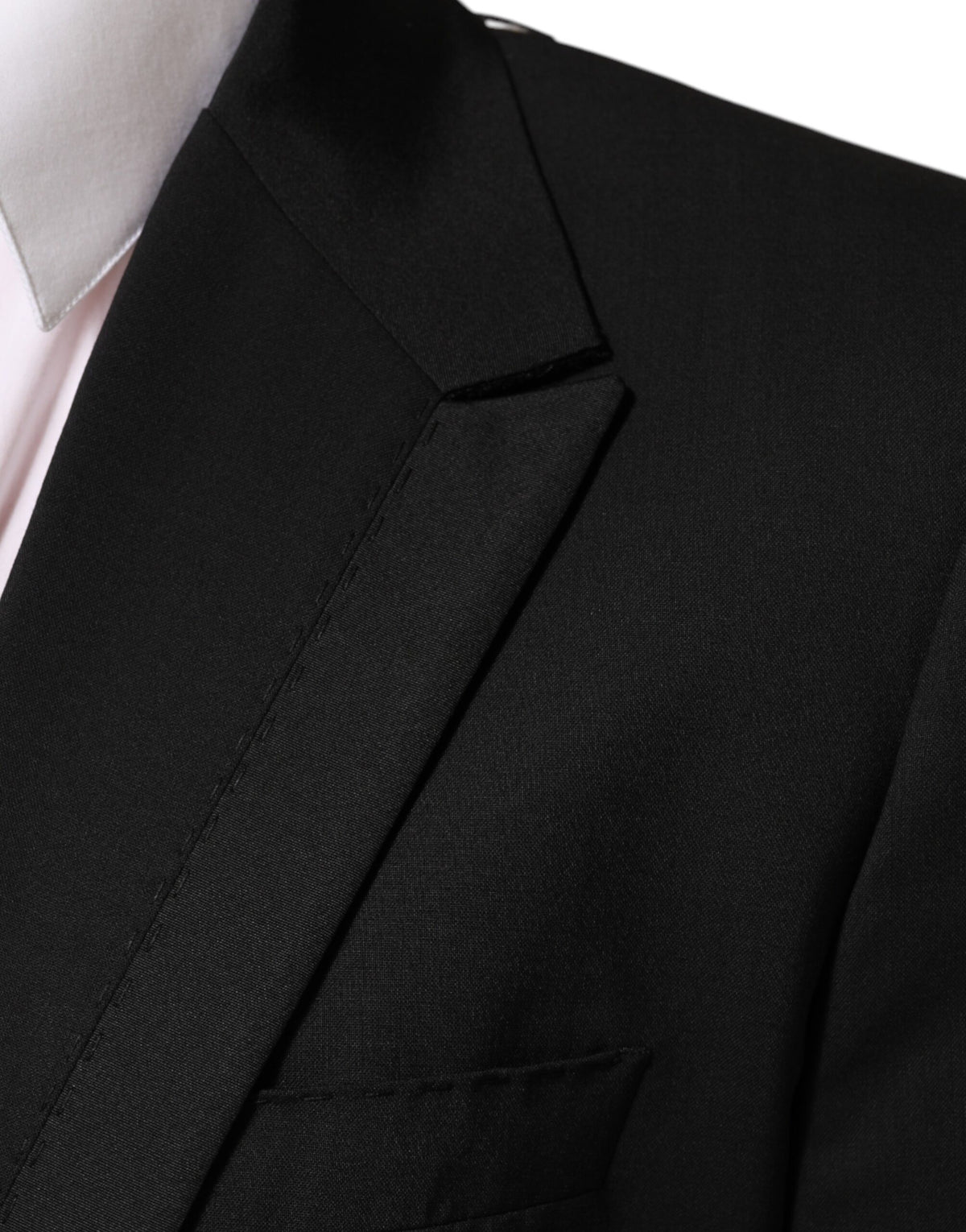 Dolce & Gabbana Black Wool 2 Buttons Suit Men Jacket Blazer