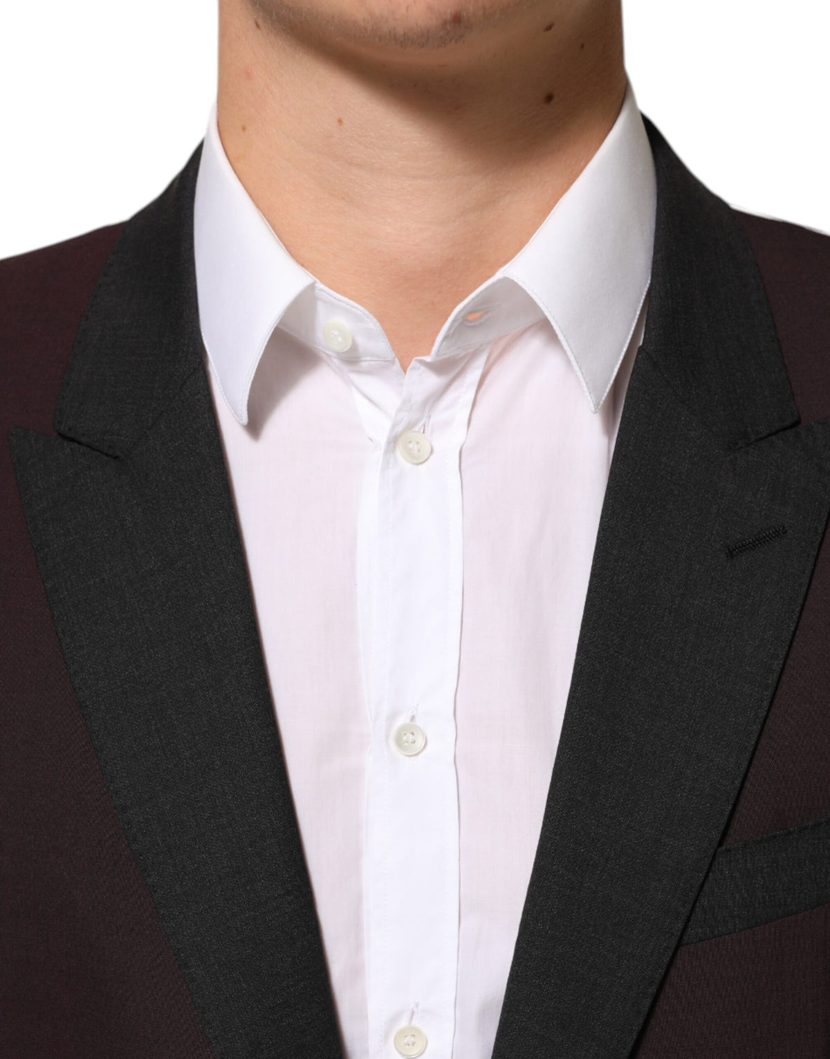 Dolce & Gabbana Maroon Wool 2 Buttons Suit Jacket Blazer