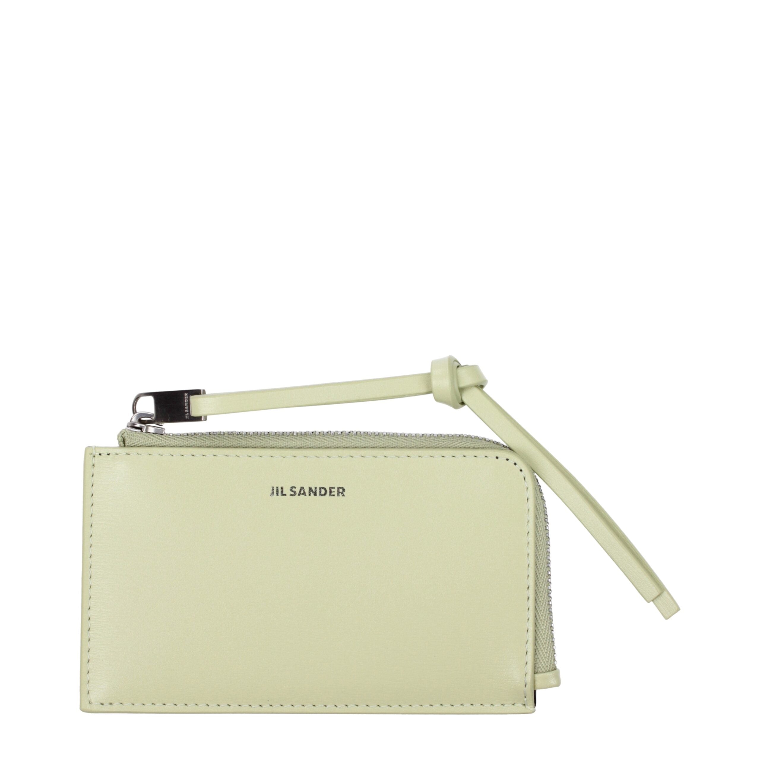 Jil Sander Green Leather Wallet