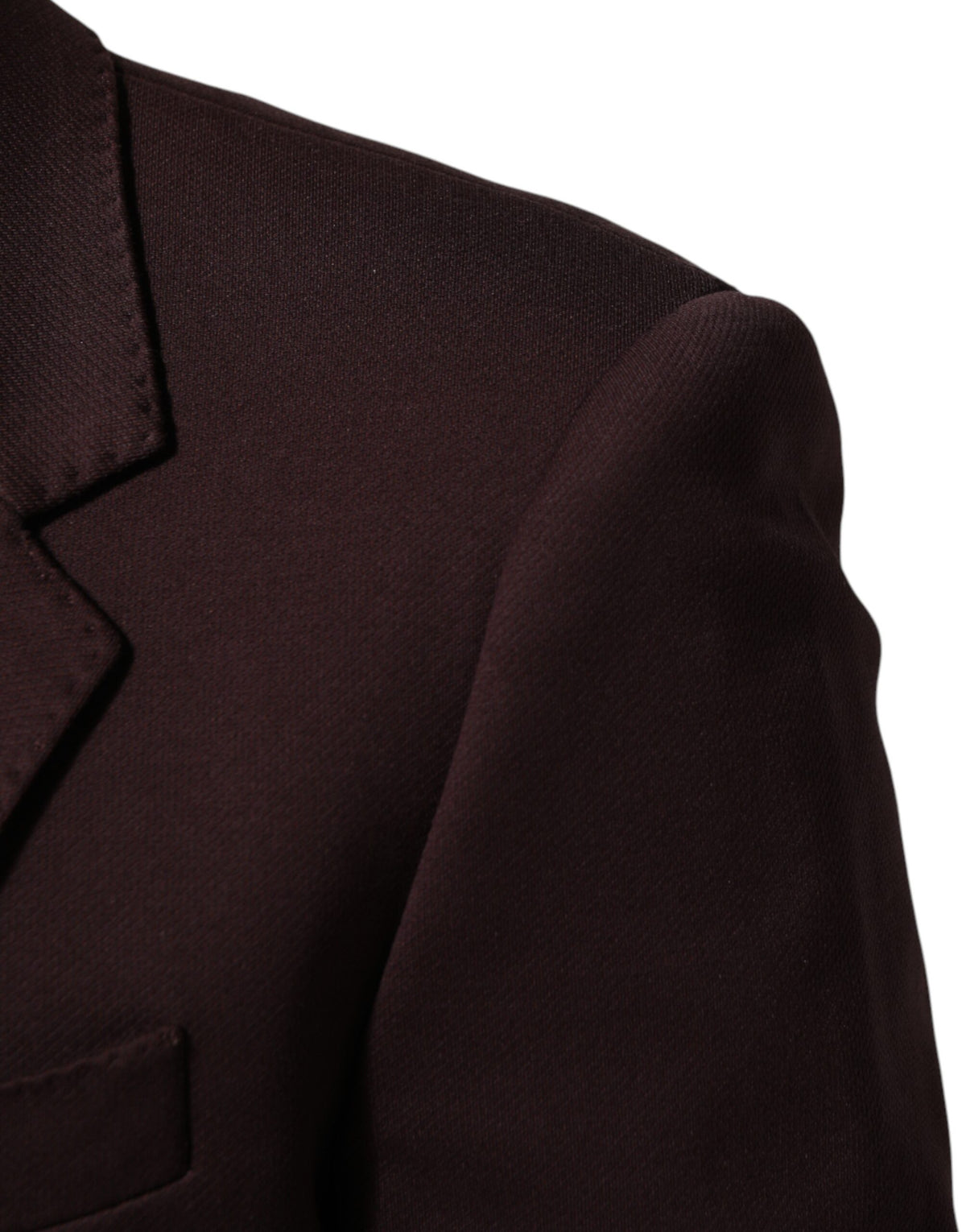 Dolce & Gabbana Maroon Cotton 2 Buttons Suit Jacket Blazer