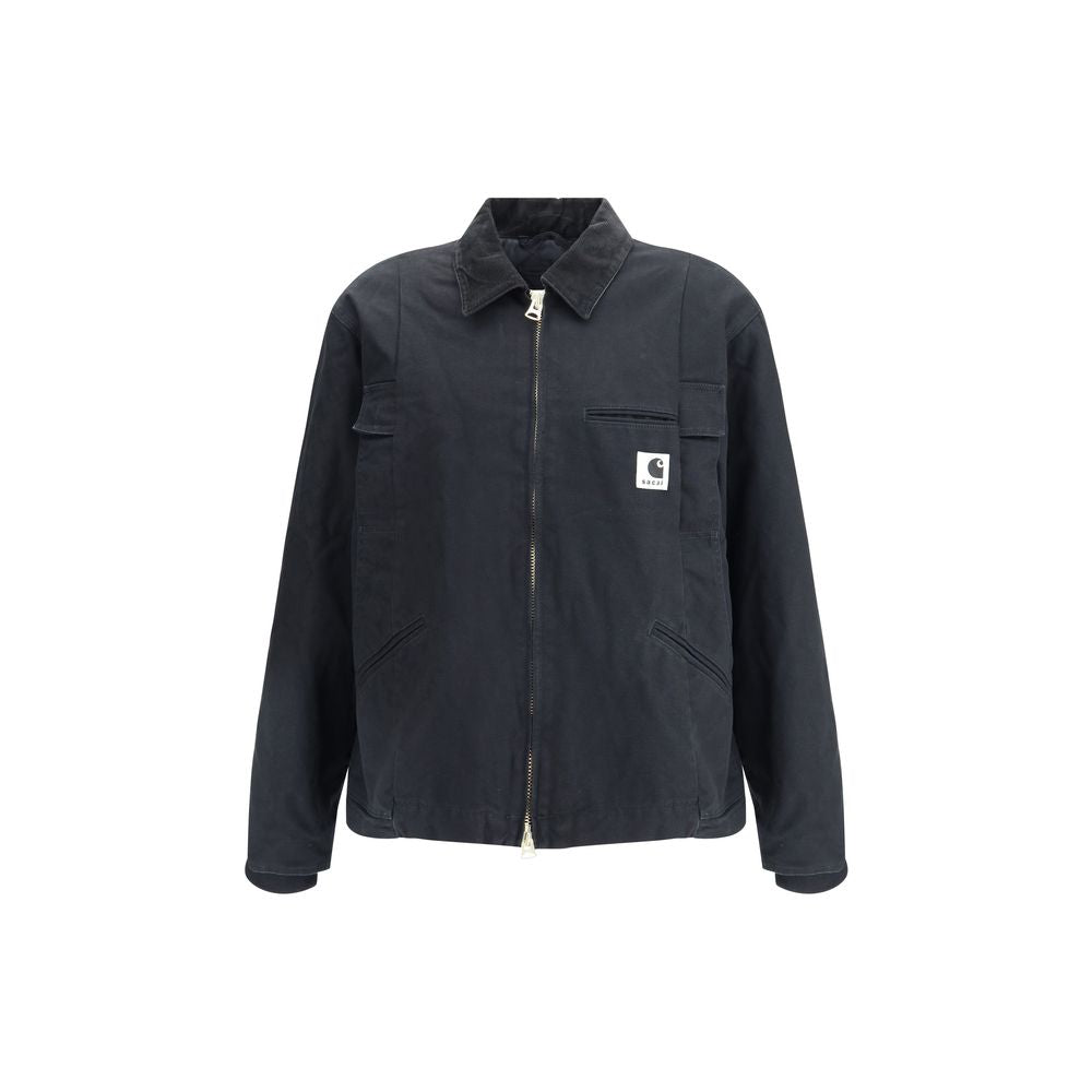 Sacai Black Cotton Coat