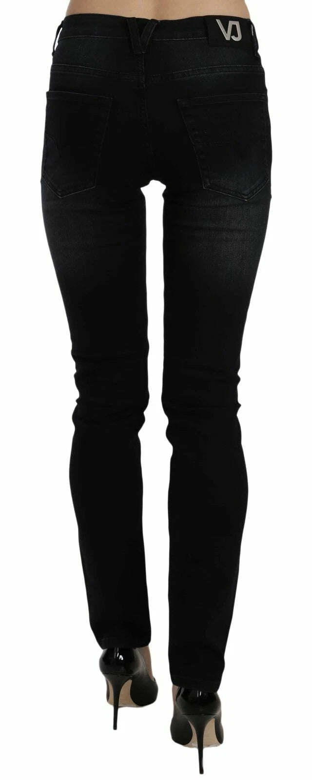 Versace Jeans Couture Dark Black Dora Slim Fit Denim Pants