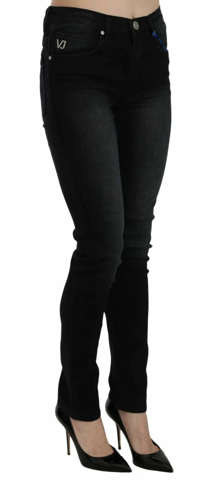 Versace Jeans Couture Dark Black Dora Slim Fit Denim Pants