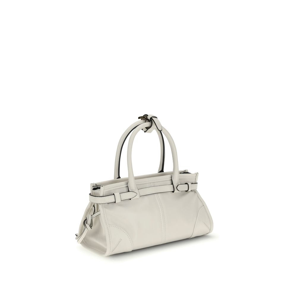 Prada White Calf Leather Bos Taurus False