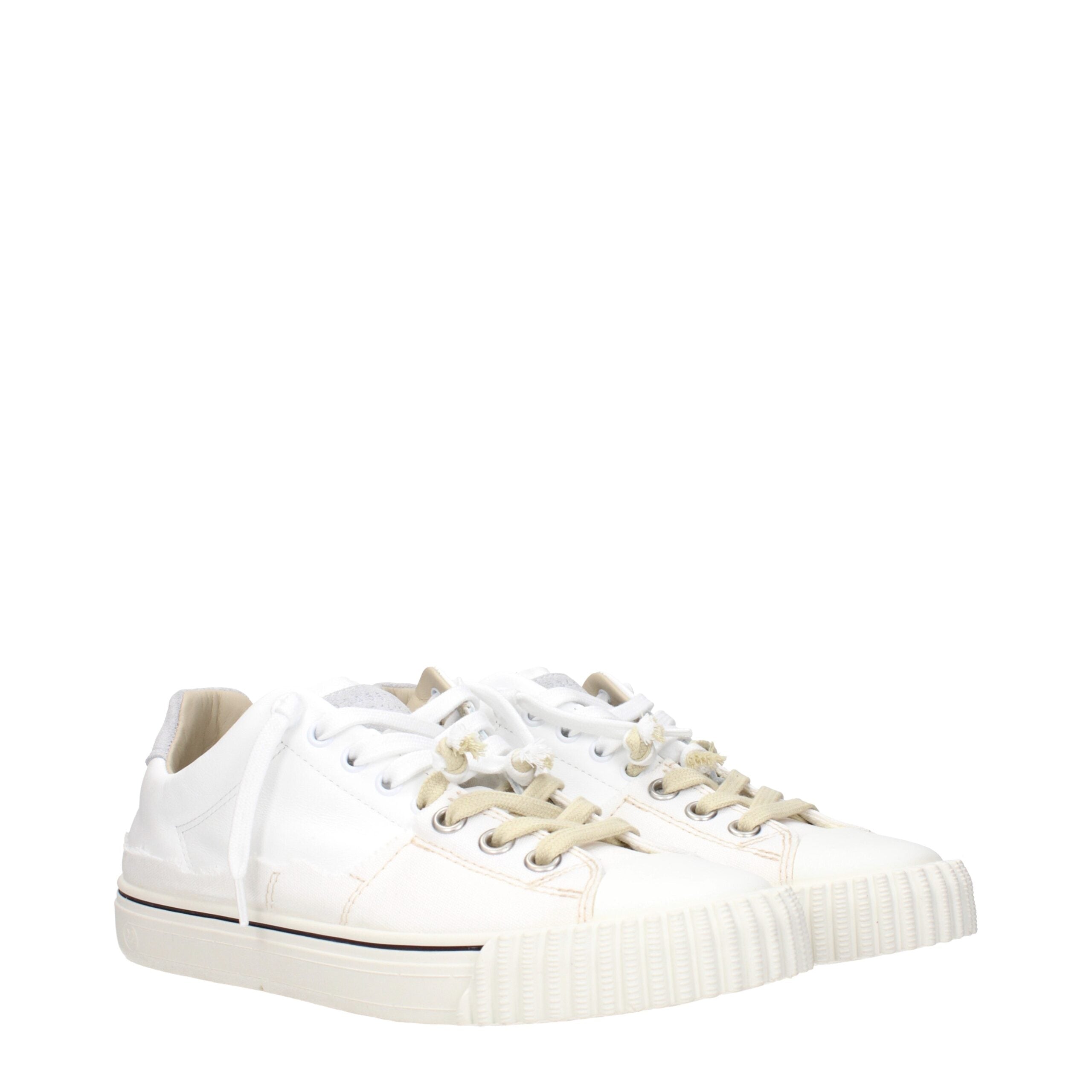 Maison Margiela White Leather Low Top Sneakers